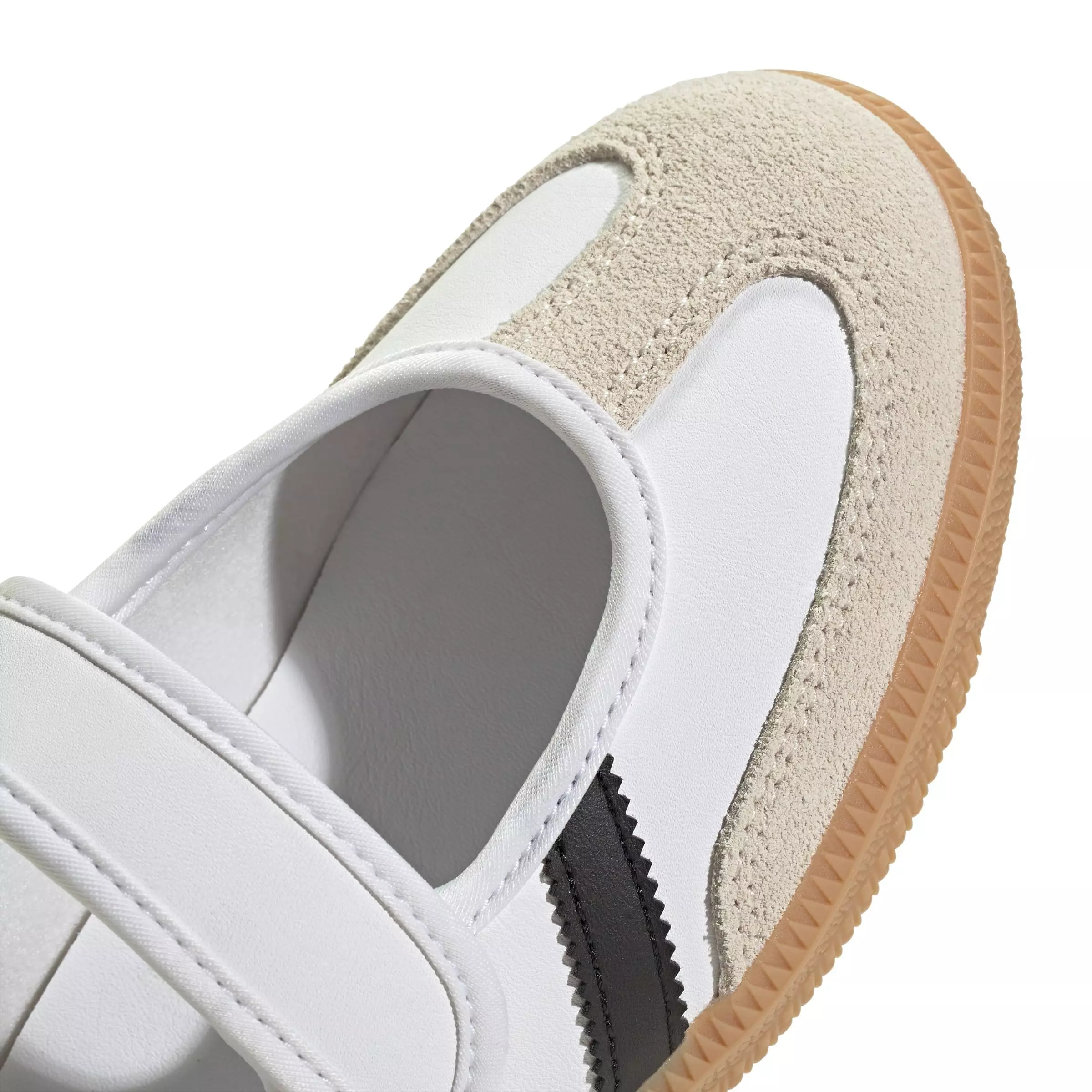 adidas Originals Samba Jane "Ftwr White/Alumina/Gum 3" Grade School Girls' Shoe - WHITE/ALUMINA/GUM