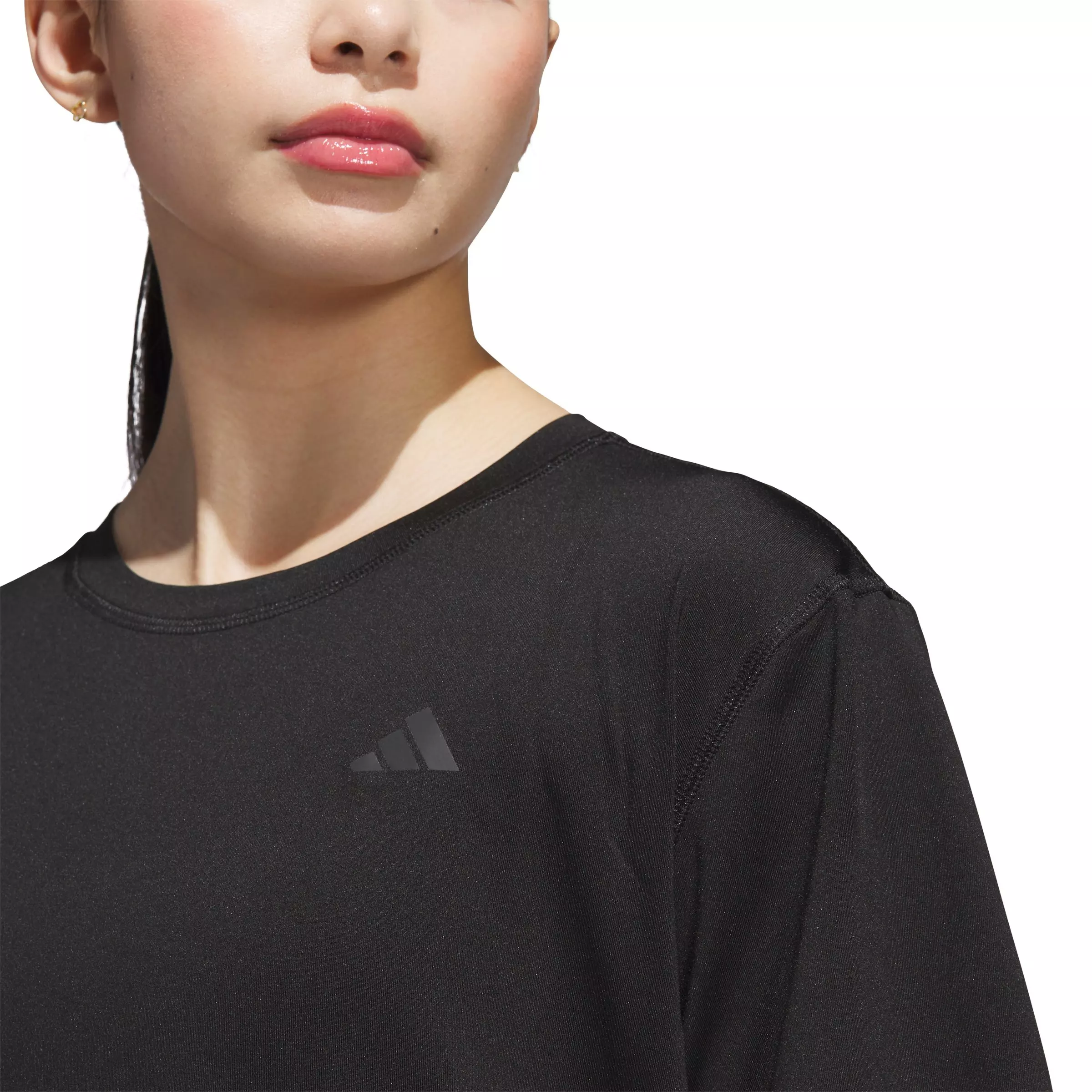 adidas Women's Designed for Train Everyday Workout T-Shirt - Black - BLACK