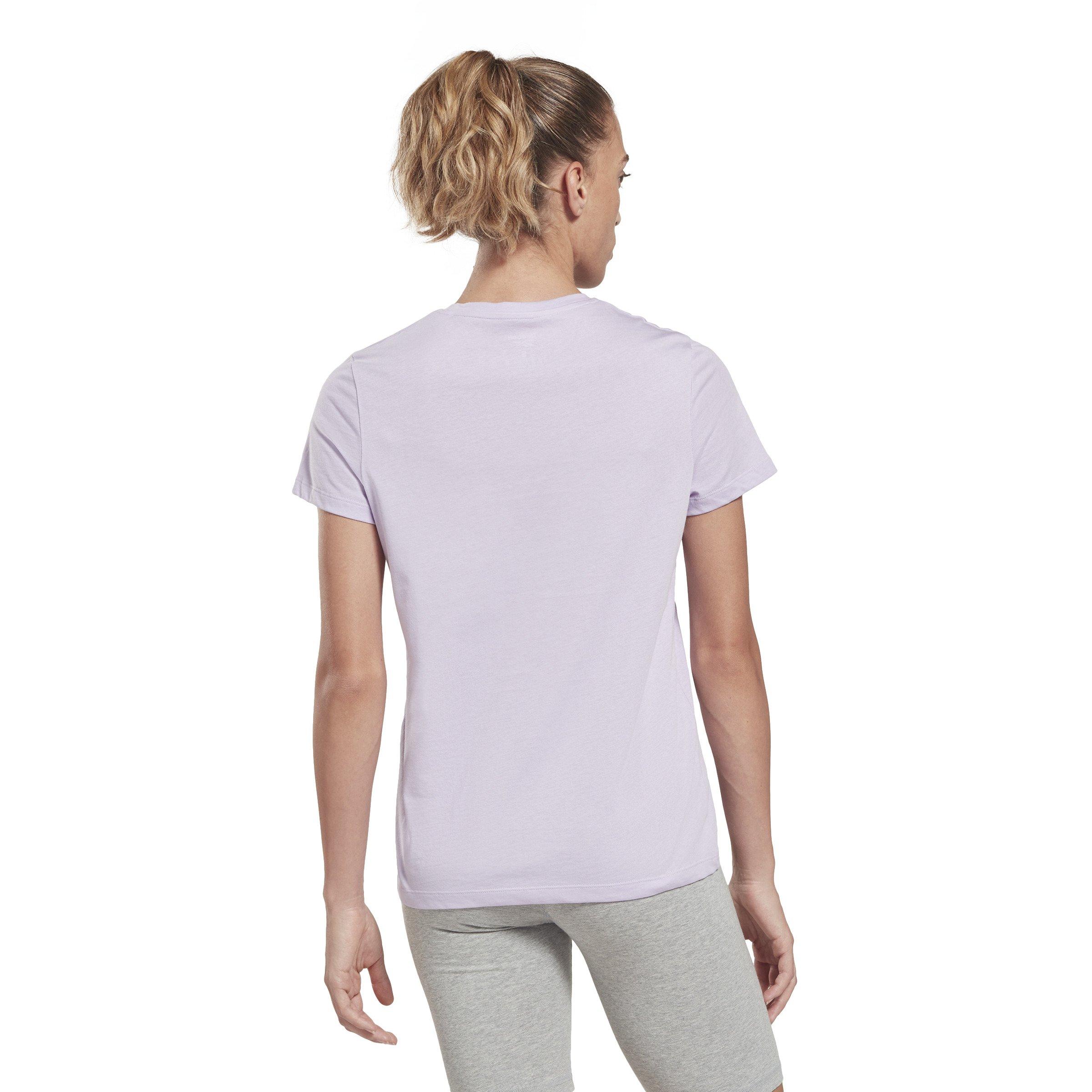 Reebok Women's Training Essentials Vector Tee- Purple - PURPLE Thumbnail View 2
