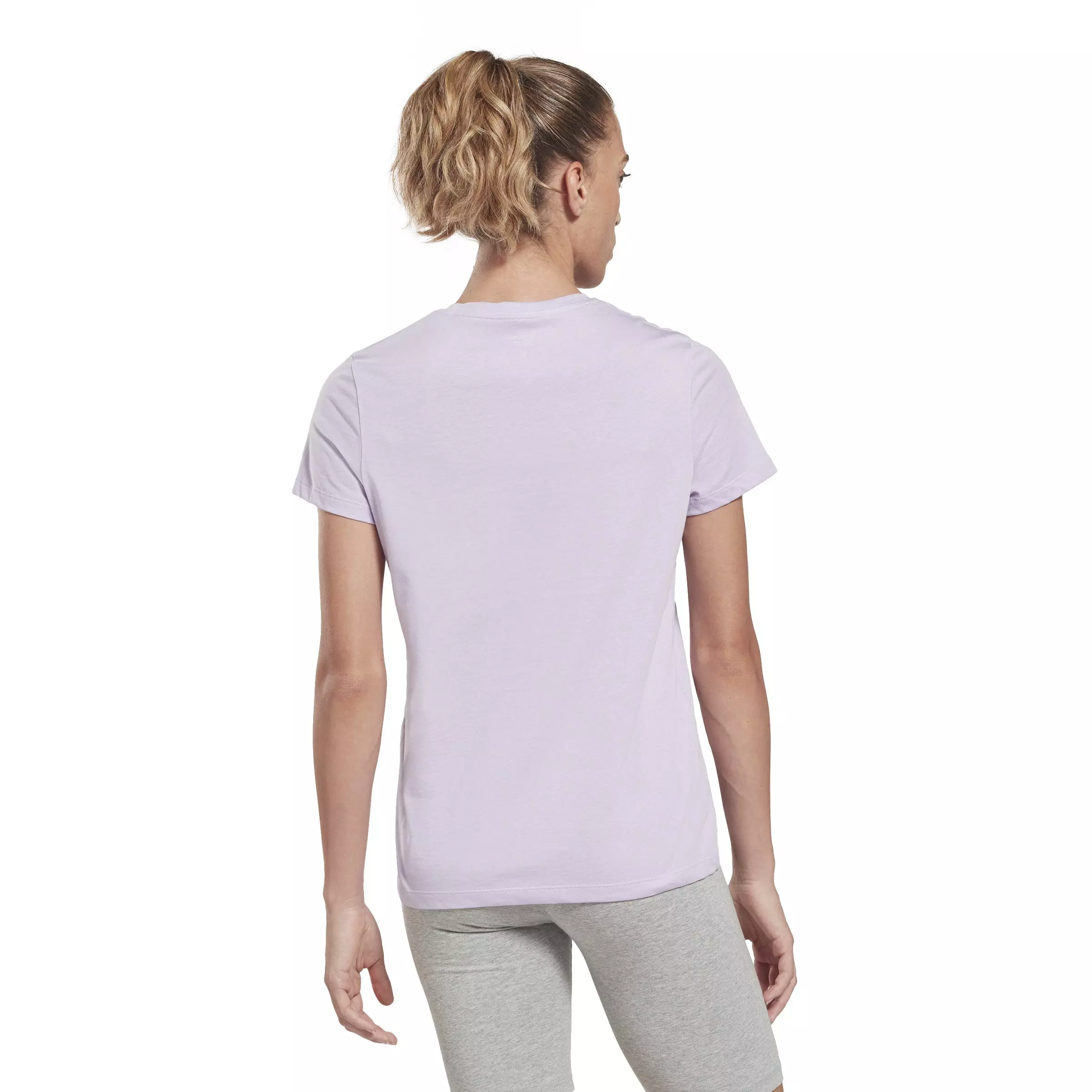 Reebok Women's Training Essentials Vector Tee- Purple - PURPLE