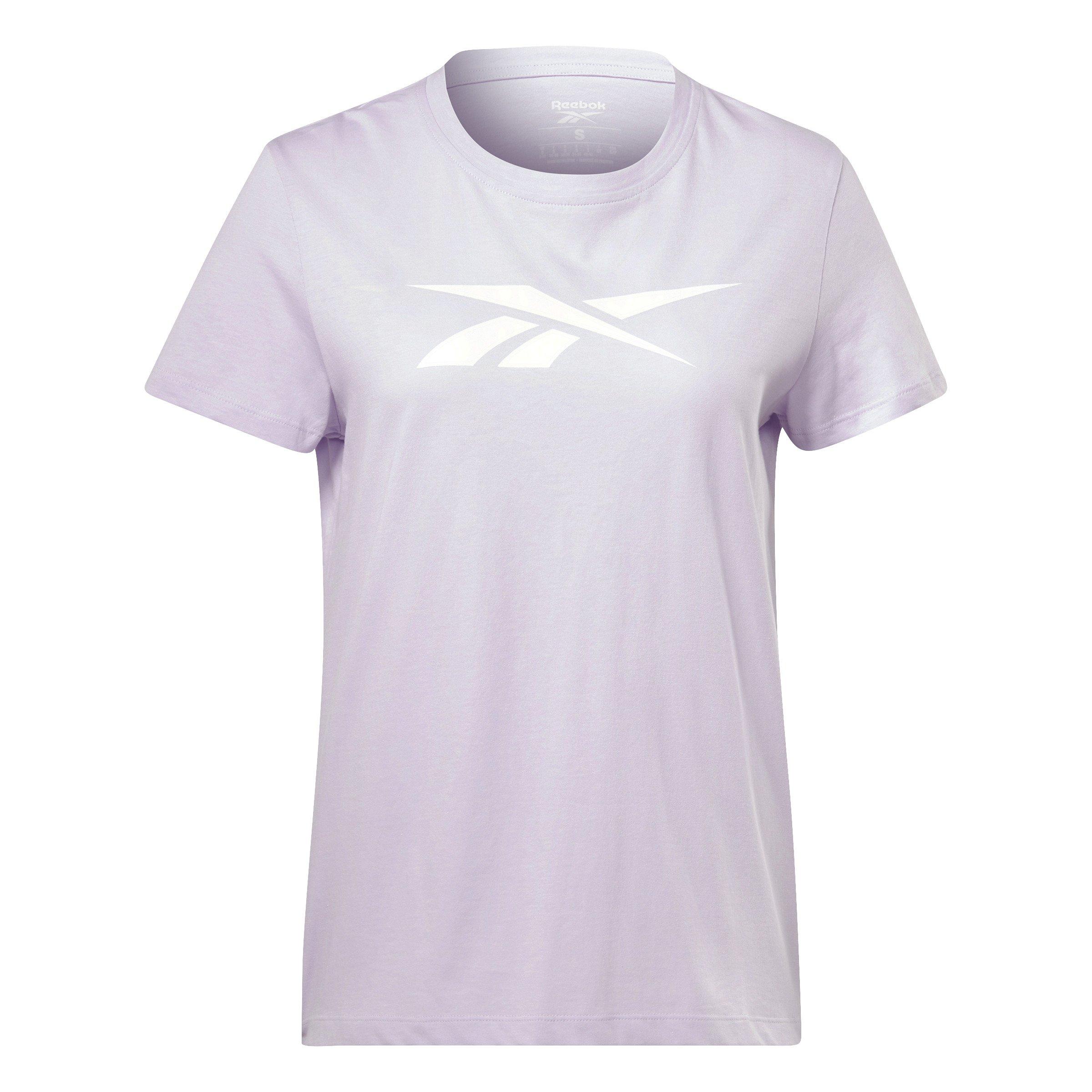 Reebok Women's Training Essentials Vector Tee- Purple - PURPLE Thumbnail View 6