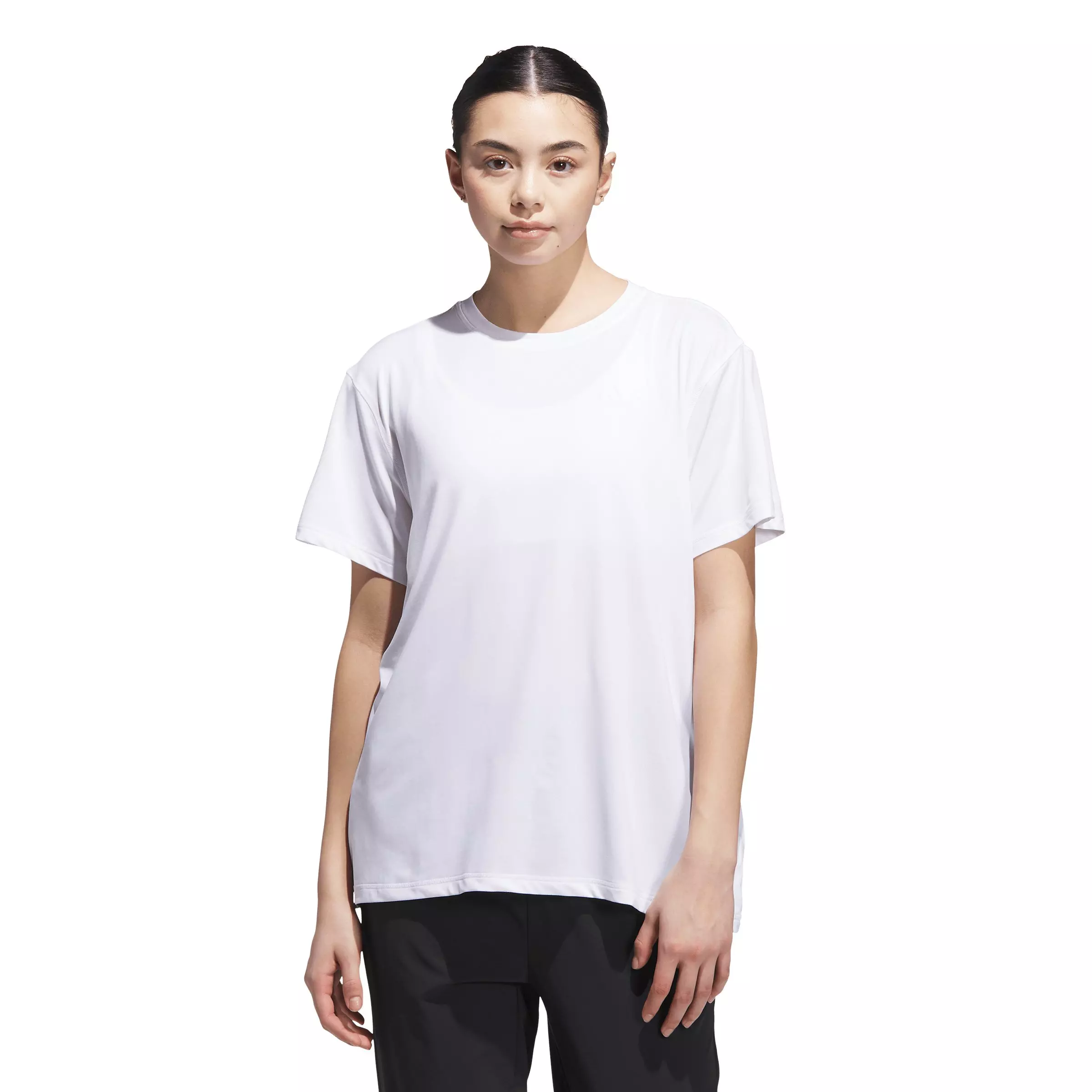 adidas Women's Designed for Train Everyday Workout T-Shirt - White - WHITE