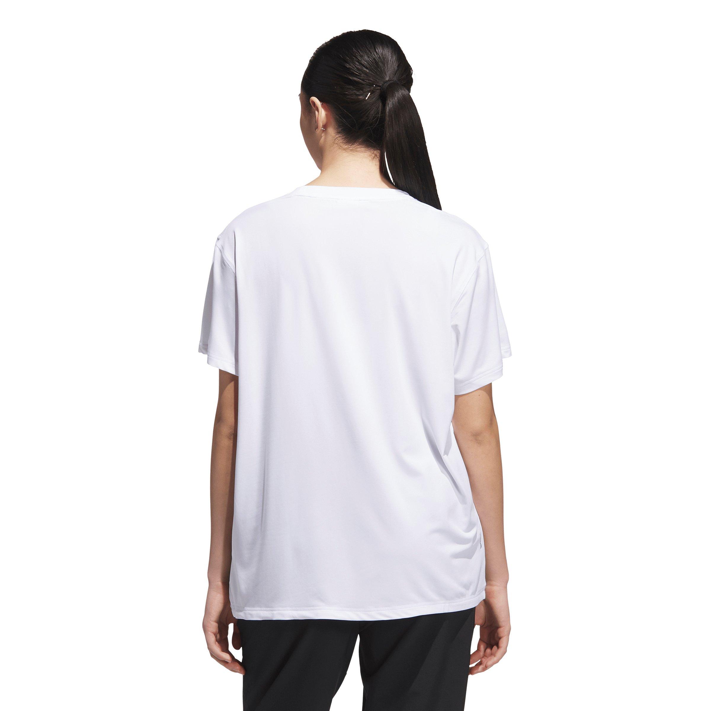 adidas Women's Designed for Train Everyday Workout T-Shirt - White - WHITE Thumbnail View 2
