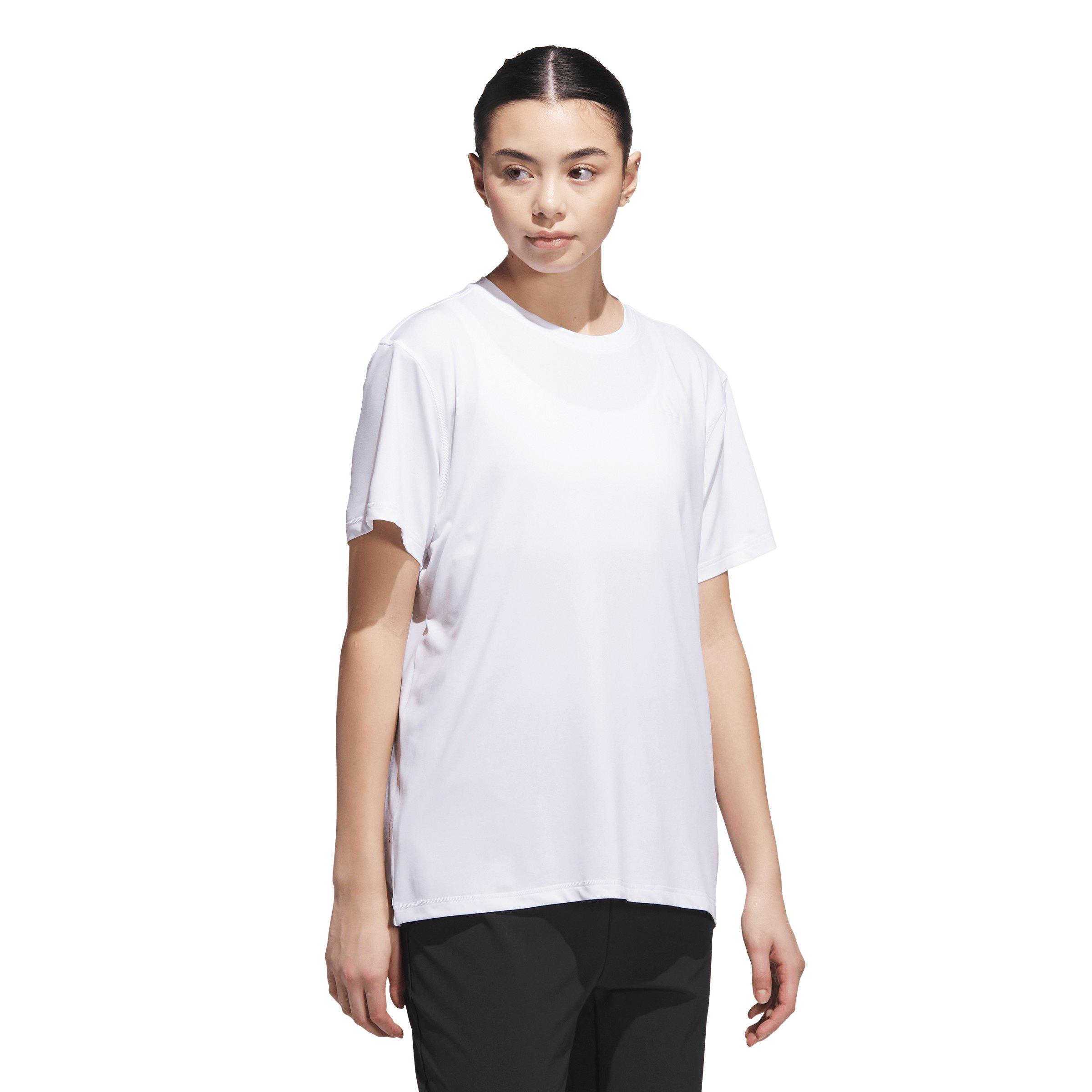 adidas Women's Designed for Train Everyday Workout T-Shirt - White - WHITE Thumbnail View 5