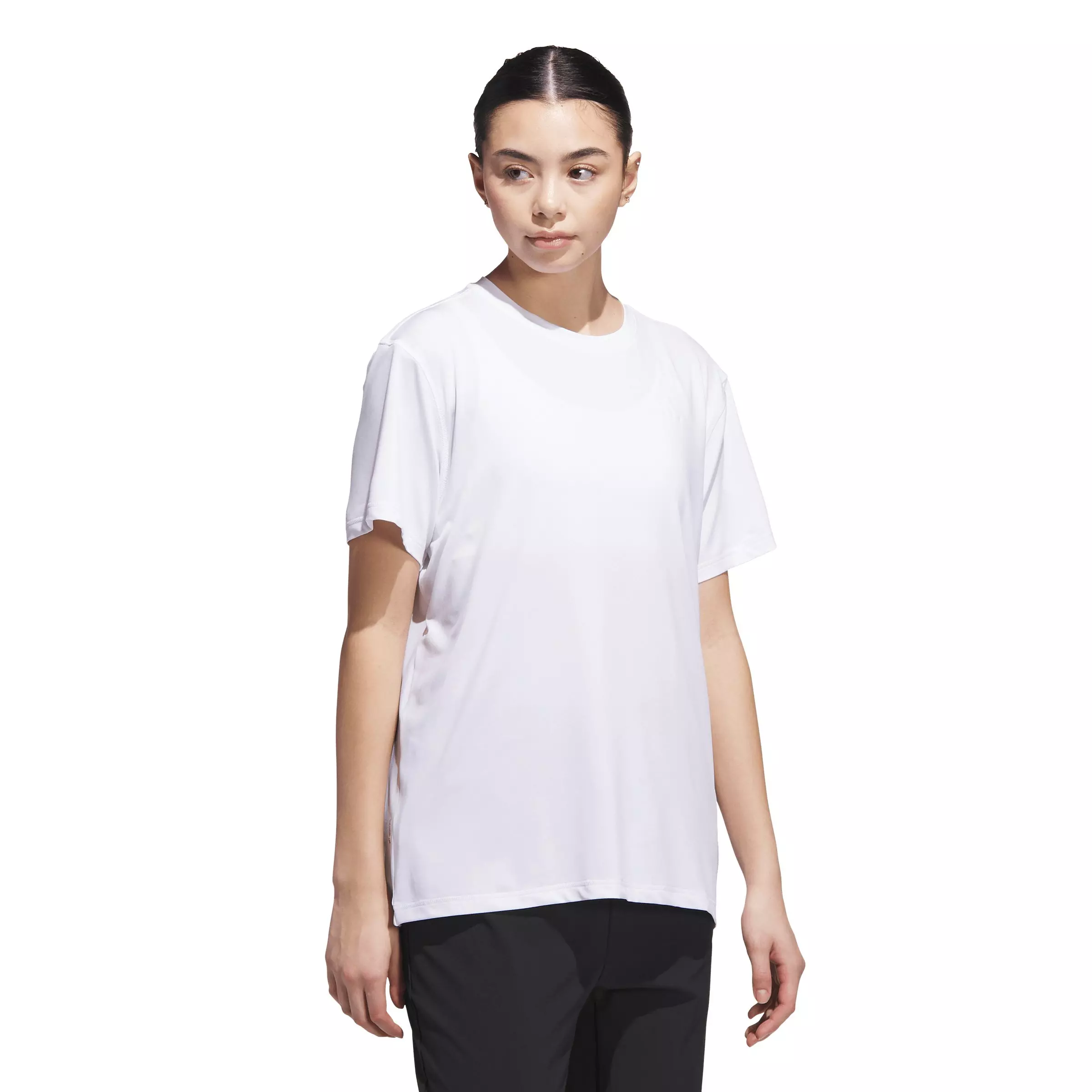 adidas Women's Designed for Train Everyday Workout T-Shirt - White - WHITE