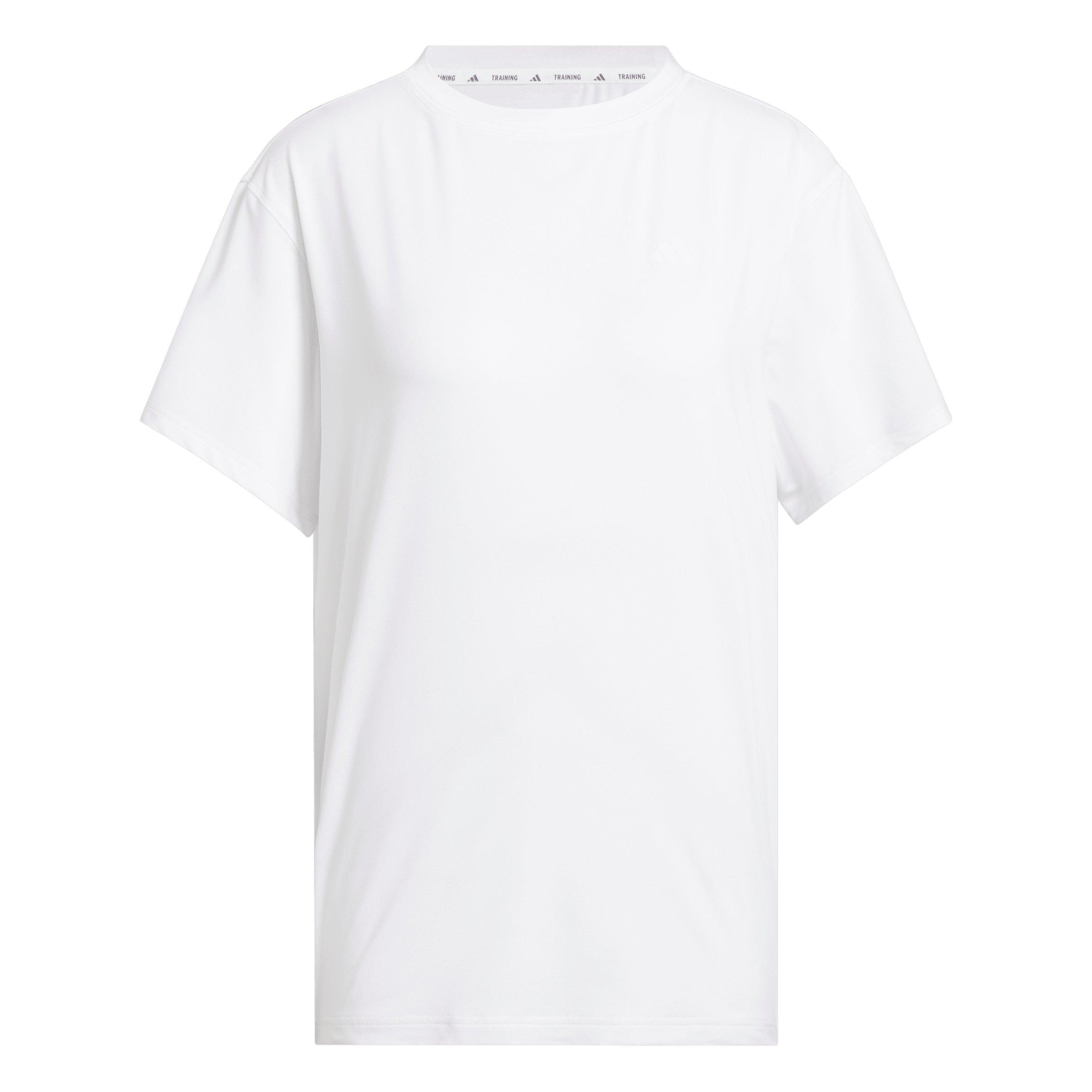 adidas Women's Designed for Train Everyday Workout T-Shirt - White - WHITE Thumbnail View 6