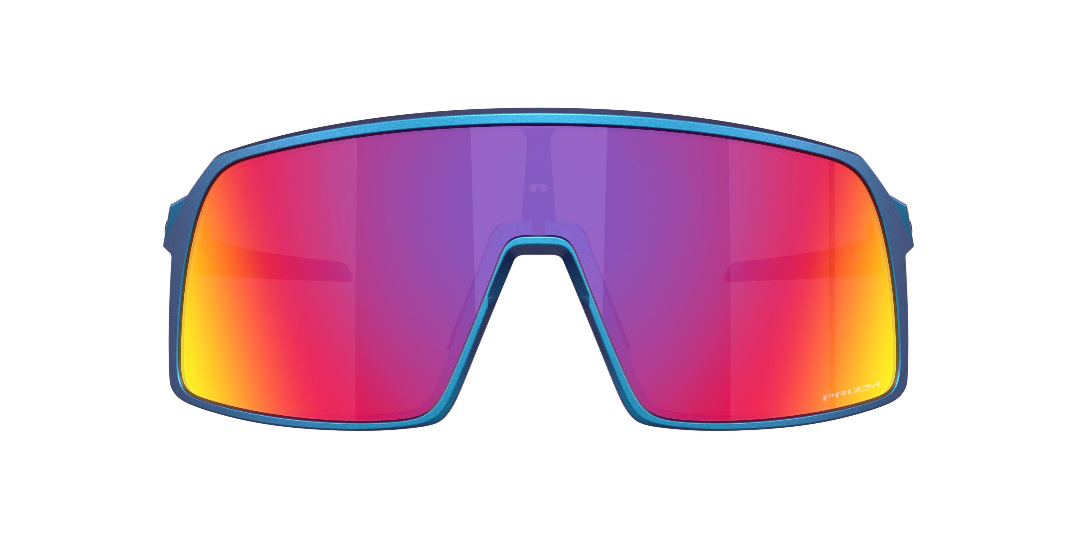 Oakley Sutro Prizm Road Sunglasses - Matte Cyan/Blue Colorshift - BLUE/RED Thumbnail View 2