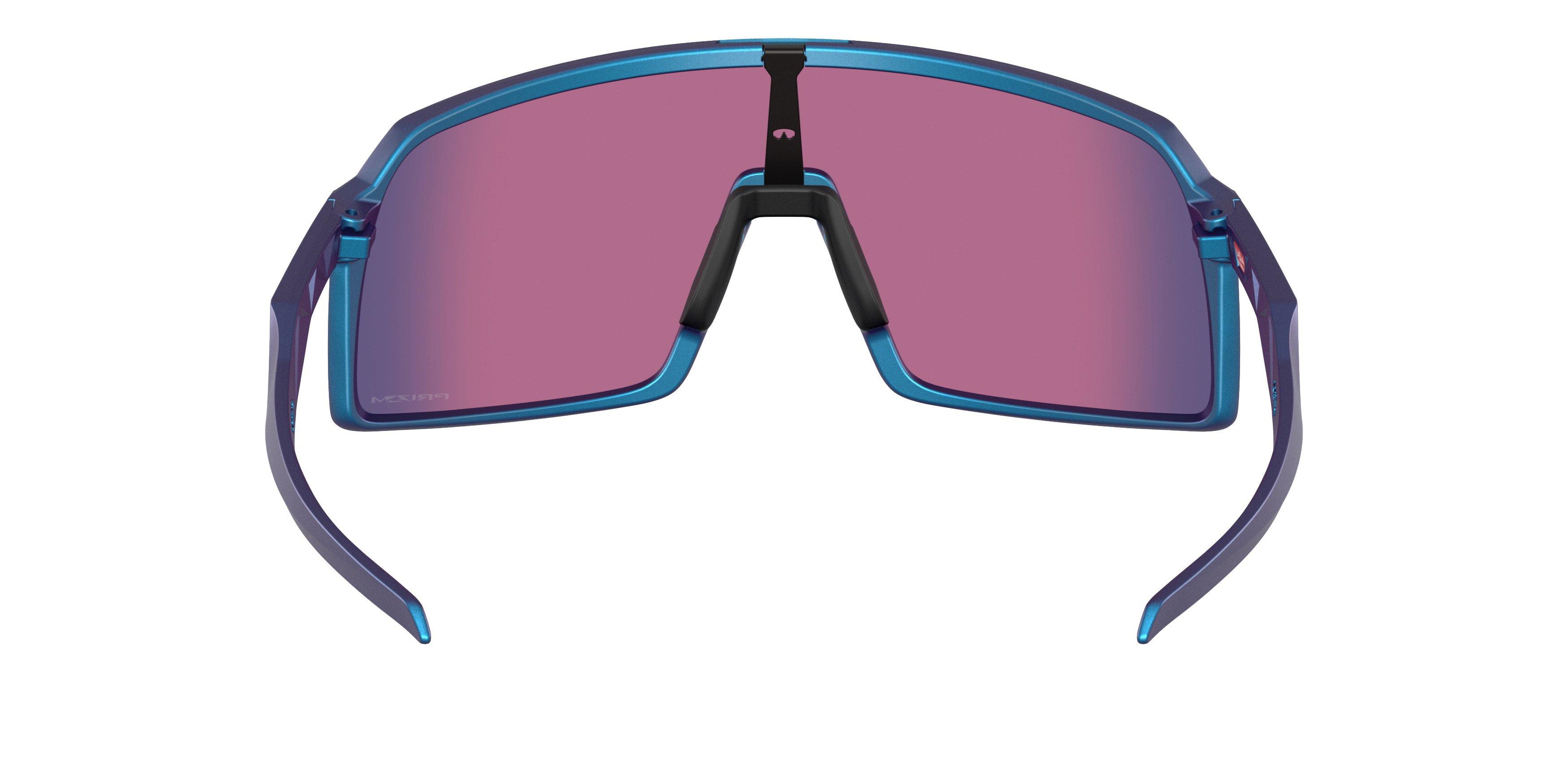 Oakley Sutro Prizm Road Sunglasses - Matte Cyan/Blue Colorshift - BLUE/RED Thumbnail View 3
