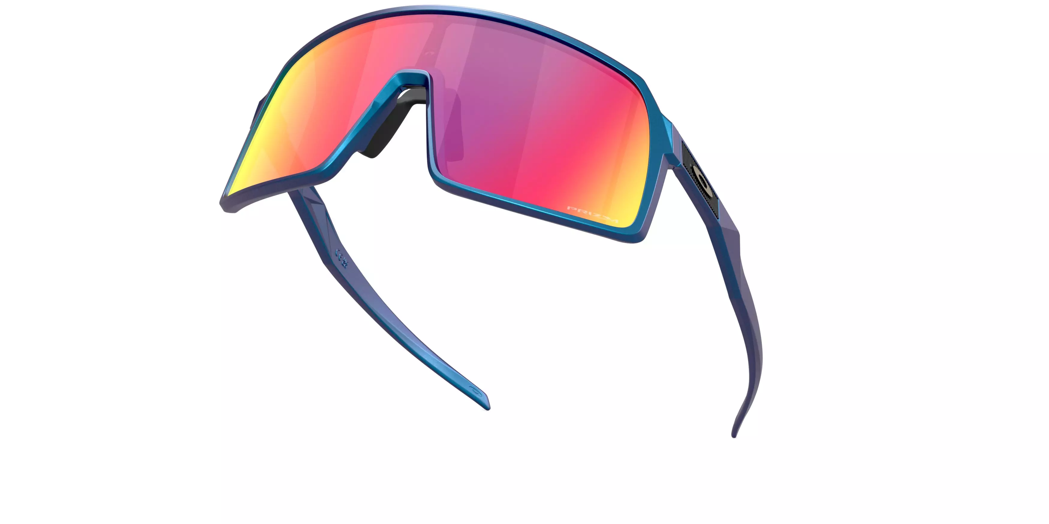 Oakley Sutro Prizm Road Sunglasses - Matte Cyan/Blue Colorshift - BLUE/RED