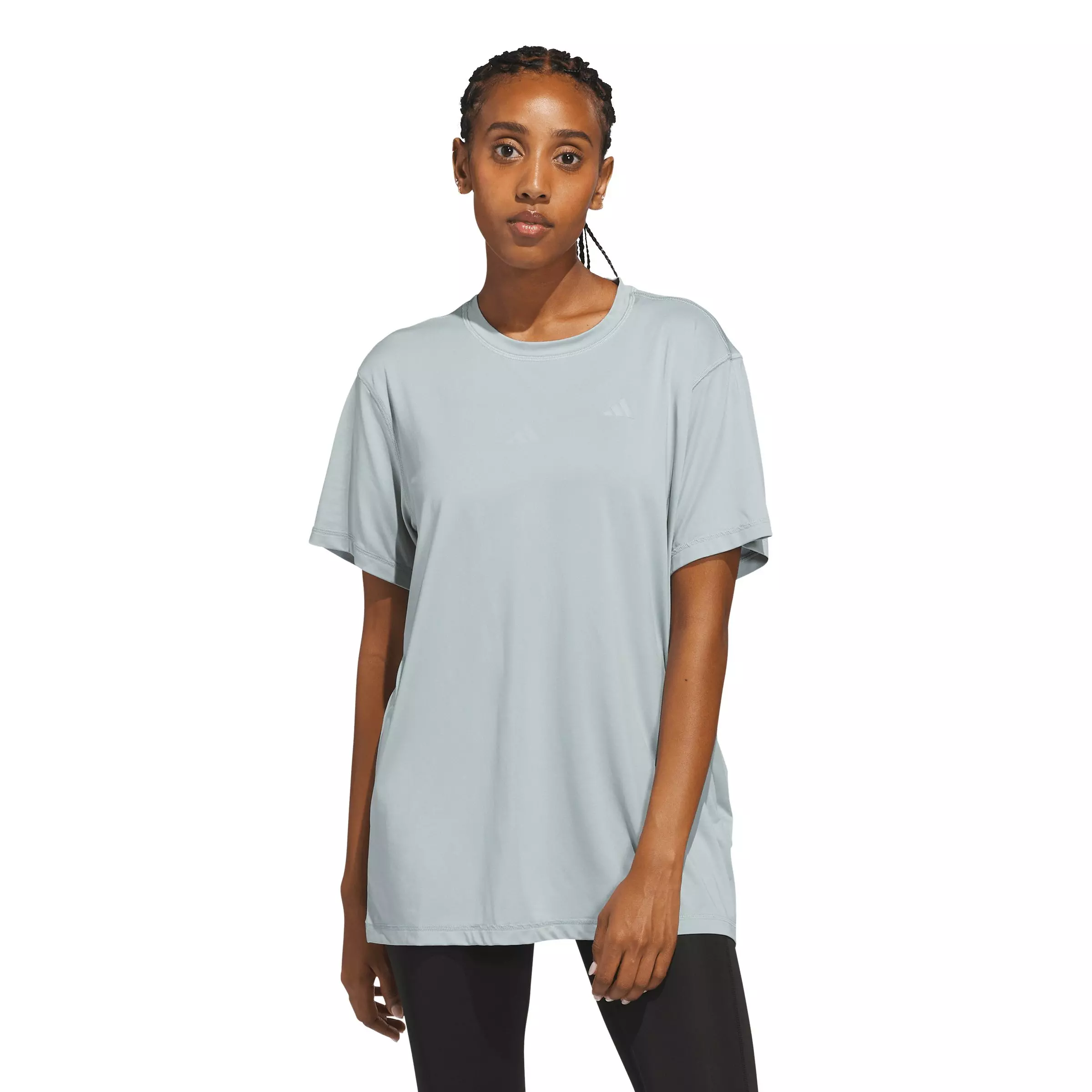 adidas Women's Designed for Train Everyday Workout T-Shirt - Sage Green - SAGE GREEN