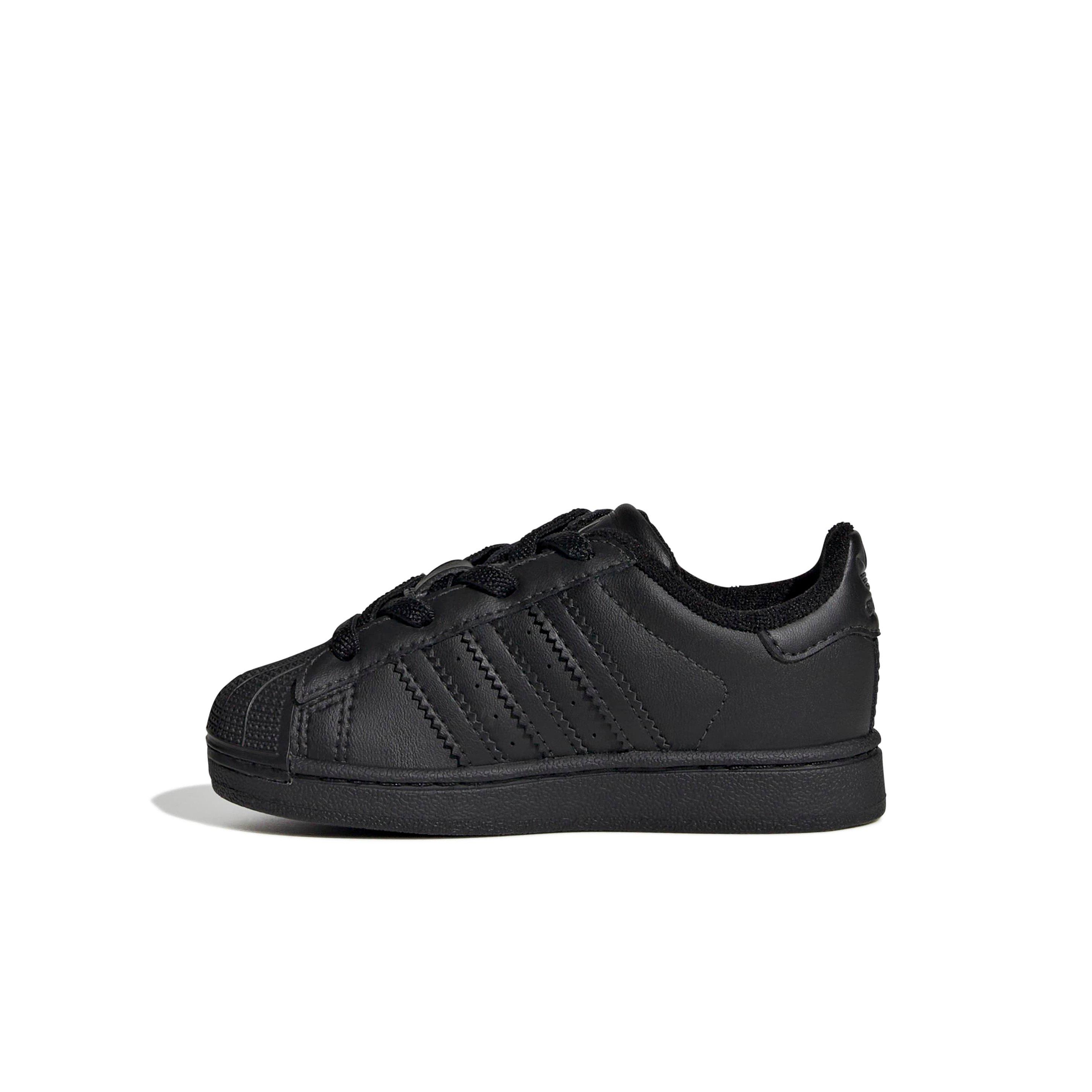 adidas Originals Superstar II Elastic Lace Infant Boys' "Core Black/Core Black/Core Black" Shoe