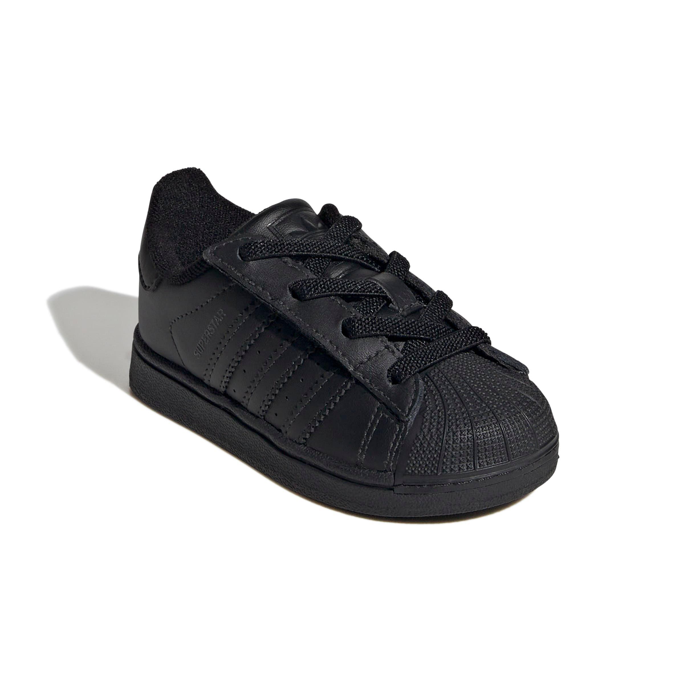 adidas Originals Superstar II Elastic Lace Infant Boys' "Core Black/Core Black/Core Black" Shoe