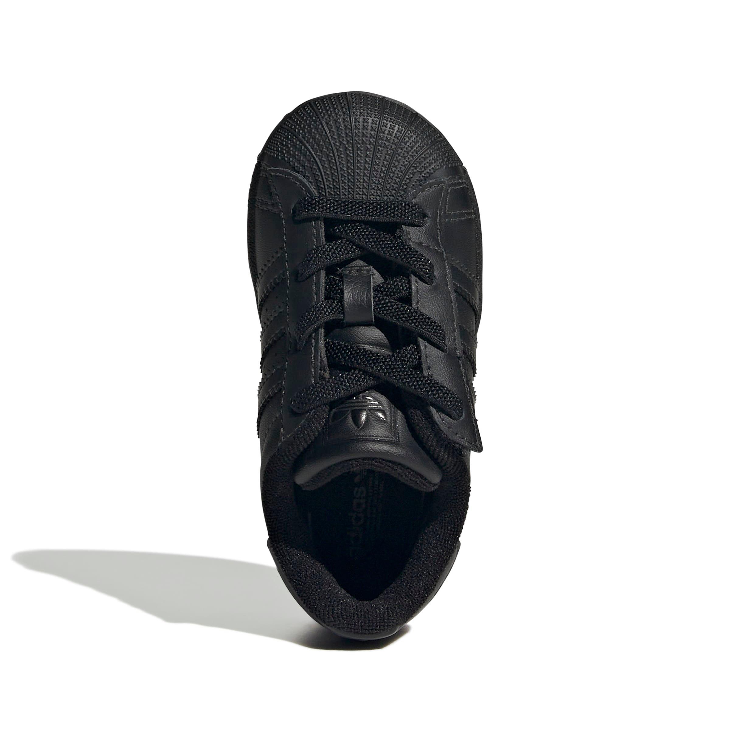 adidas Originals Superstar II Elastic Lace Infant Boys' "Core Black/Core Black/Core Black" Shoe
