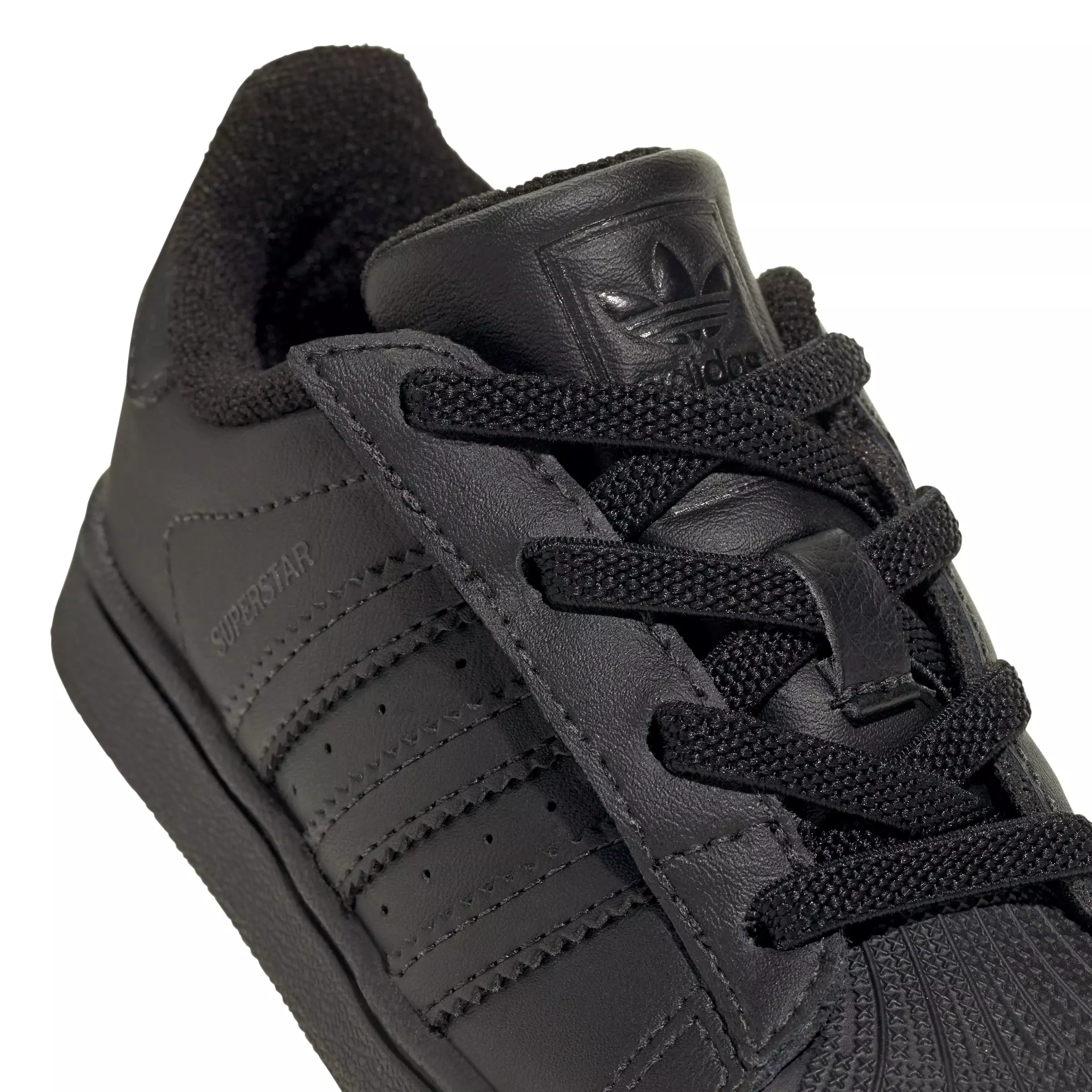 adidas Originals Superstar II Elastic Lace "Core Black/Core Black/Core Black" Infant Boys' Shoe - BLACK/BLACK BLACK