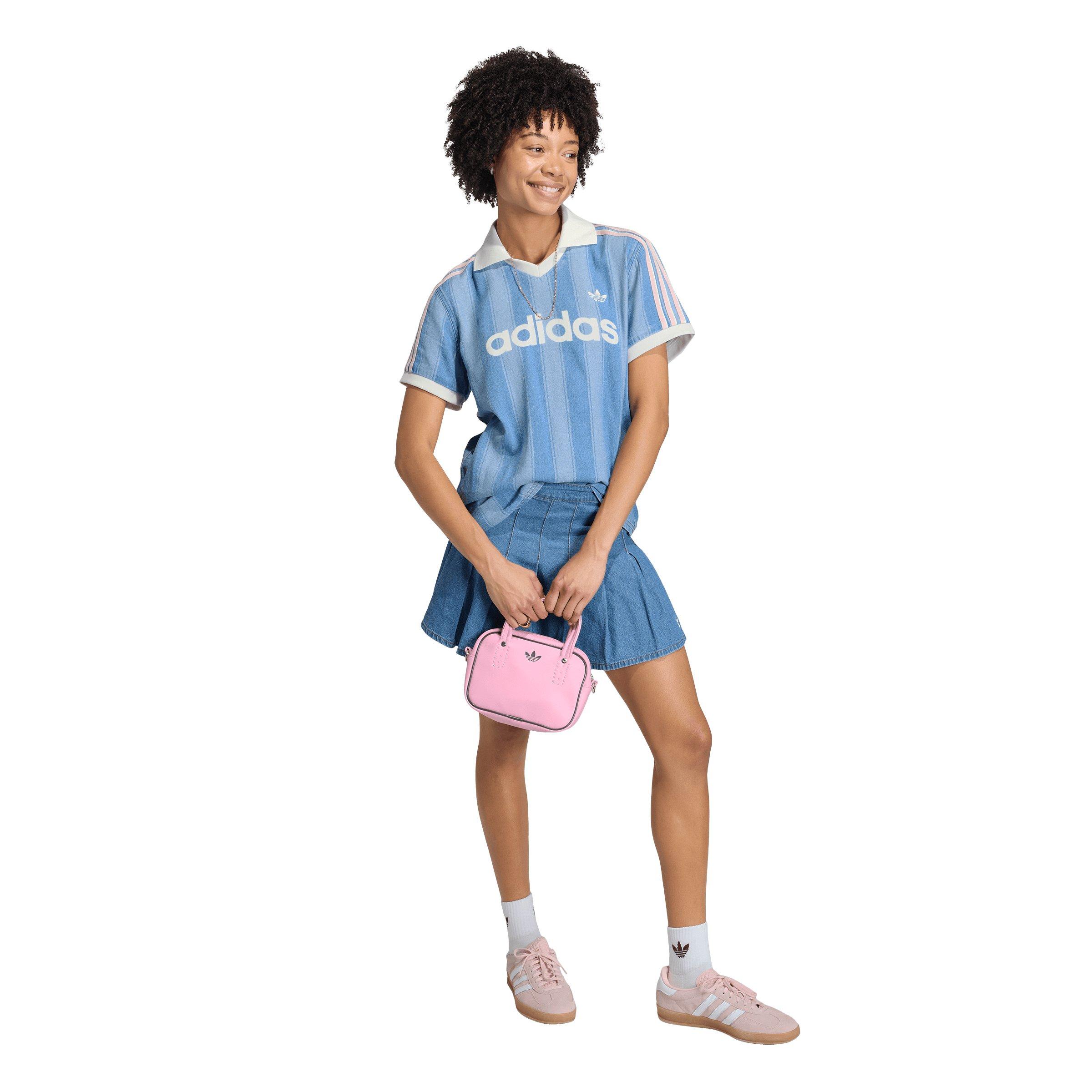 adidas Originals Women's Indigo Wash Denim Football Jersey - DENIM Thumbnail View 5