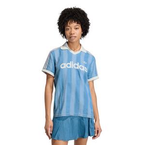 adidas Originals Women's Indigo Wash Denim Football Jersey
