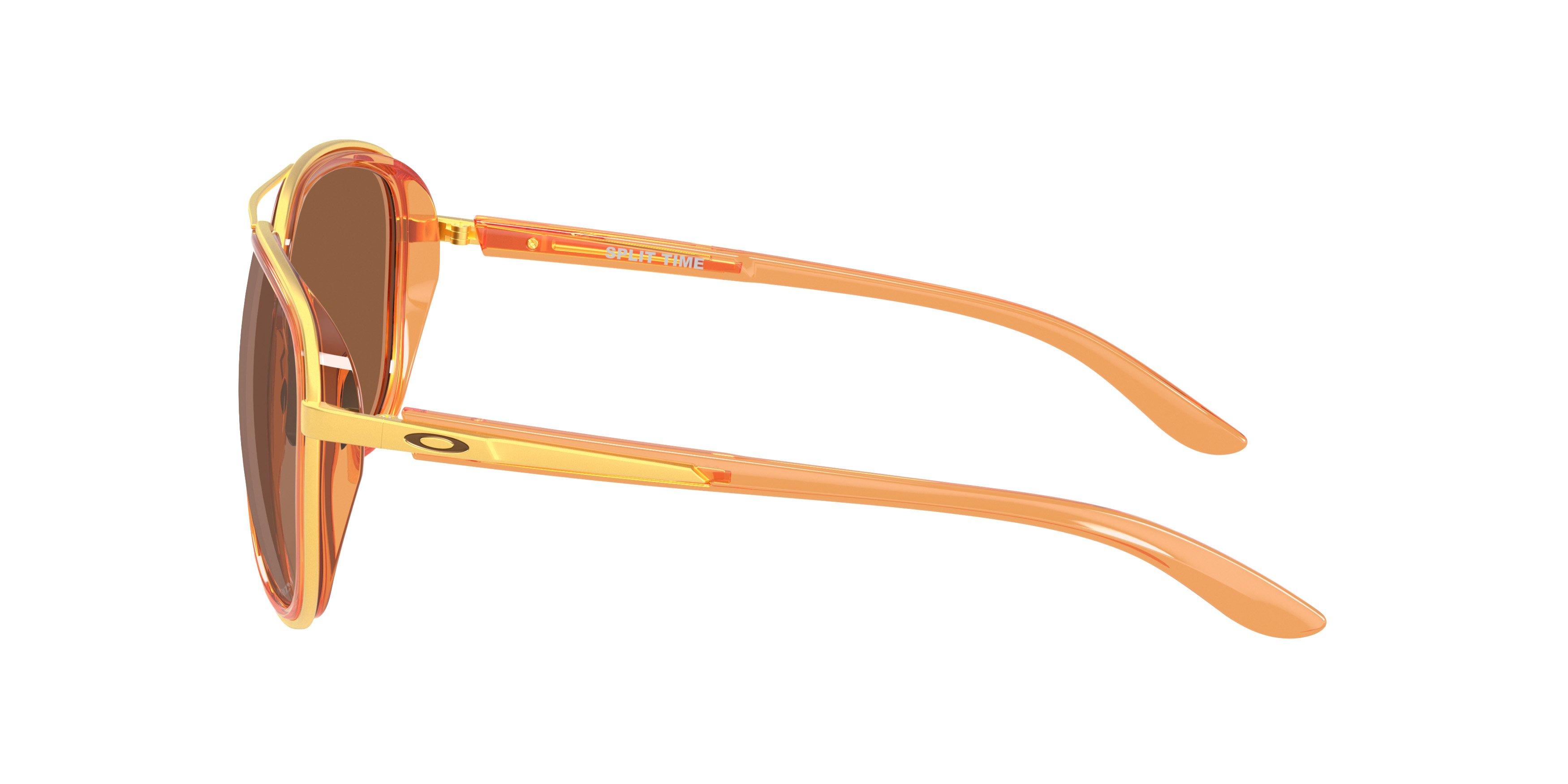 Oakley Split Time Prizm Tungsten Sunglasses - Trans Ginger - ORANGE Thumbnail View 4