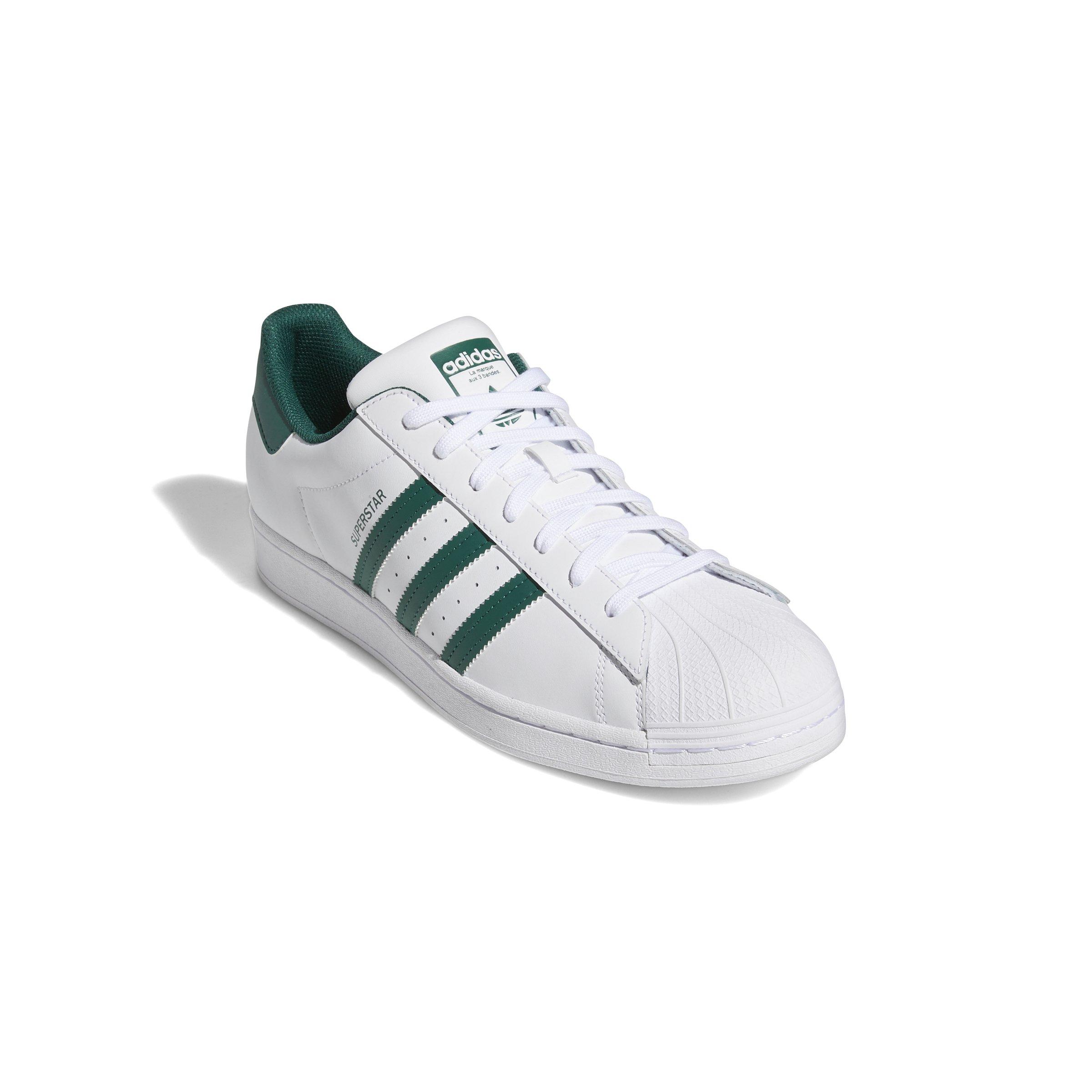 adidas Originals Superstar "Cloud White/Collegiate Green/Cloud White" Men's Shoe - WHITE Thumbnail View 3