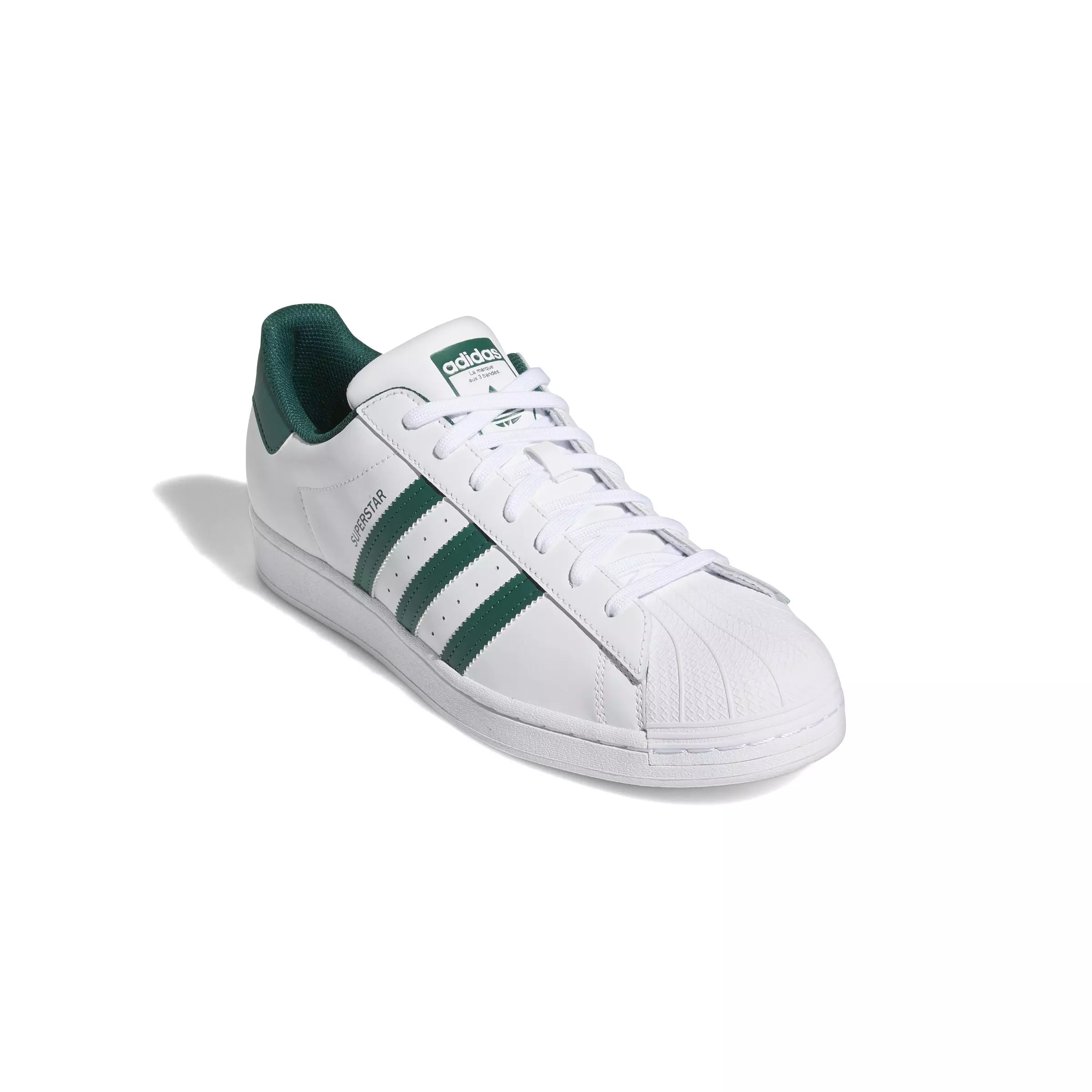 adidas Originals Superstar "Cloud White/Collegiate Green/Cloud White" Men's Shoe - WHITE
