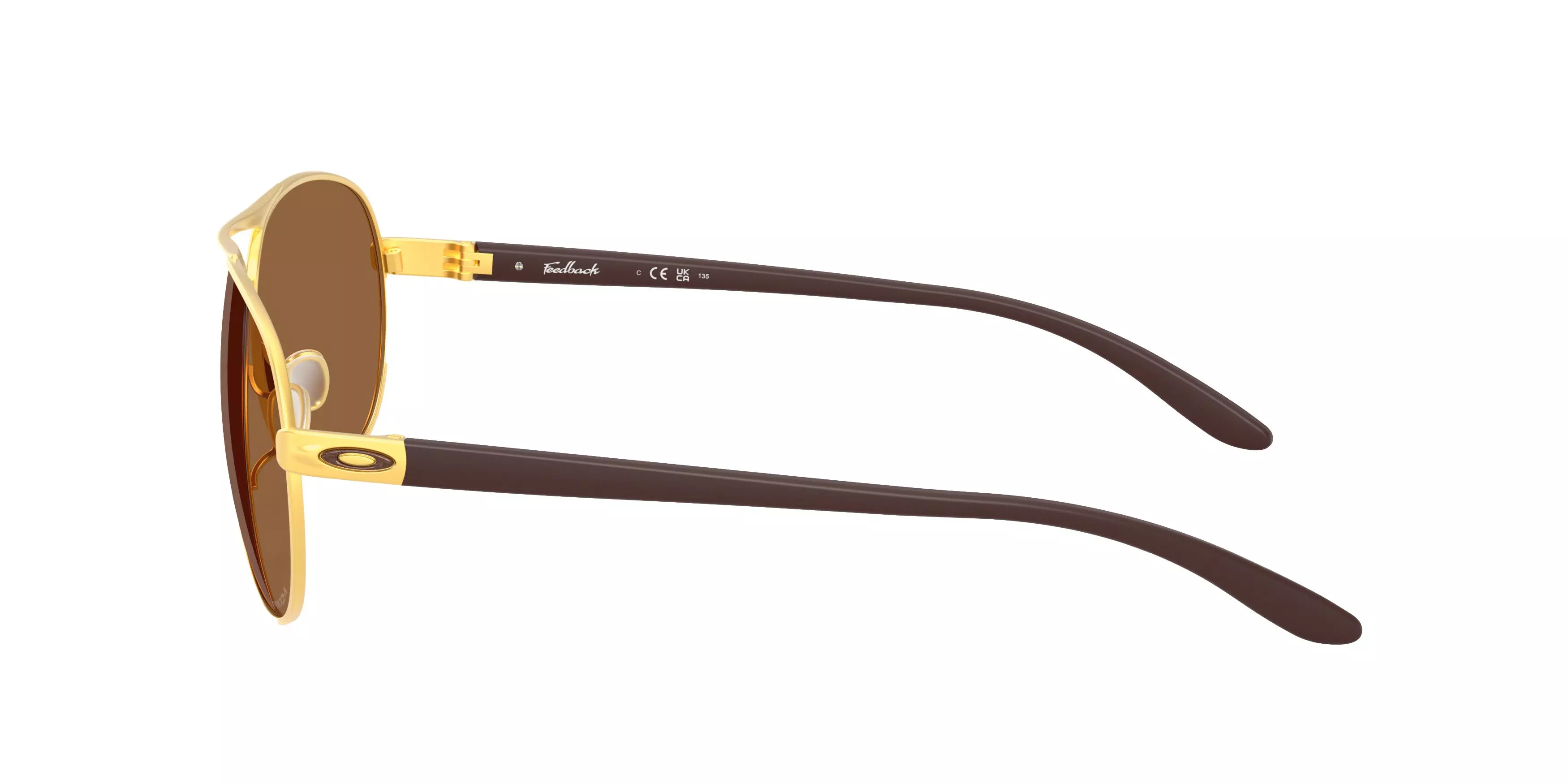 Oakley Feedback Prizm Bronze Sunglasses - Satin Gold - GOLD/BROWN