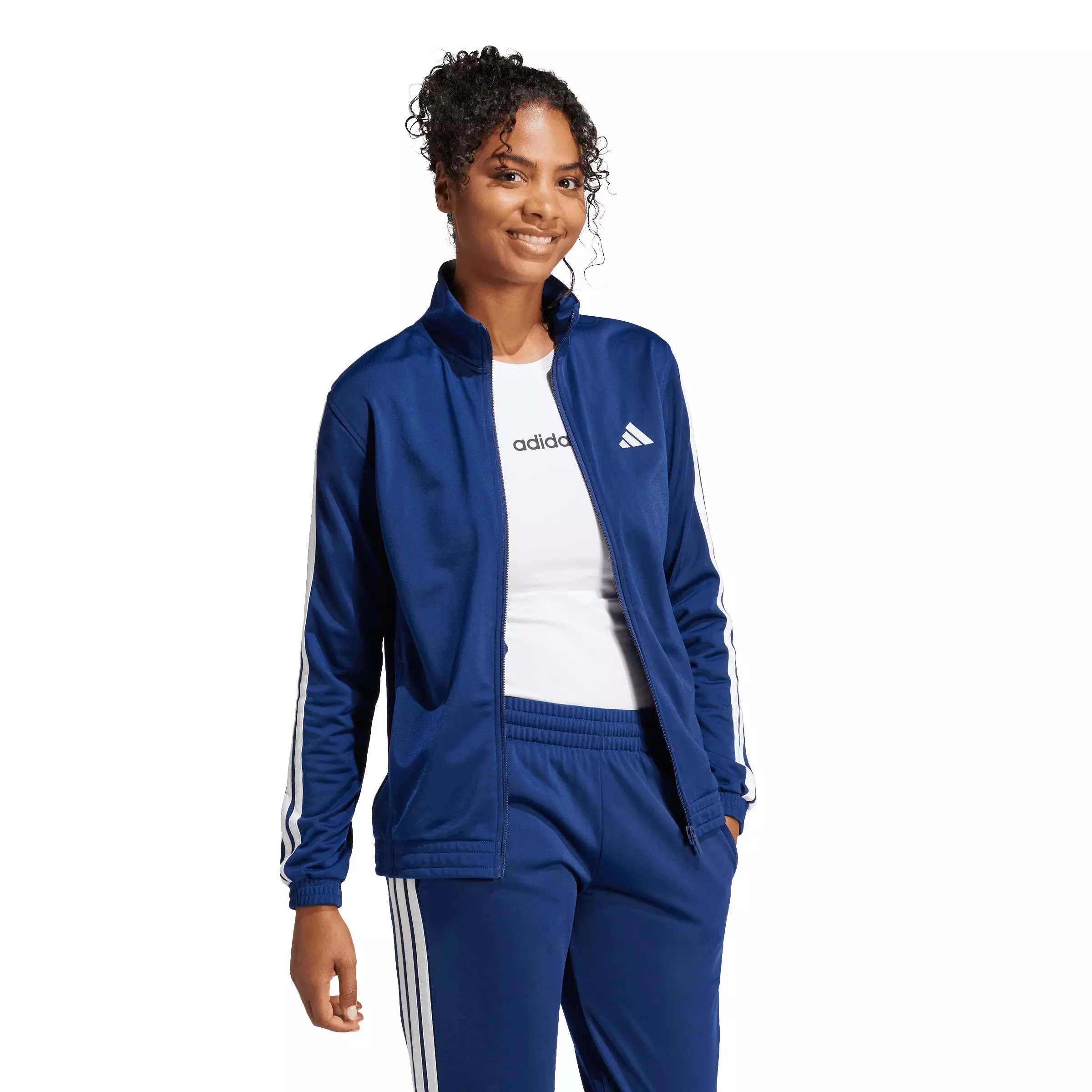 adidas Women's Dayready Track Jacket - Dark Blue - DARK BLUE