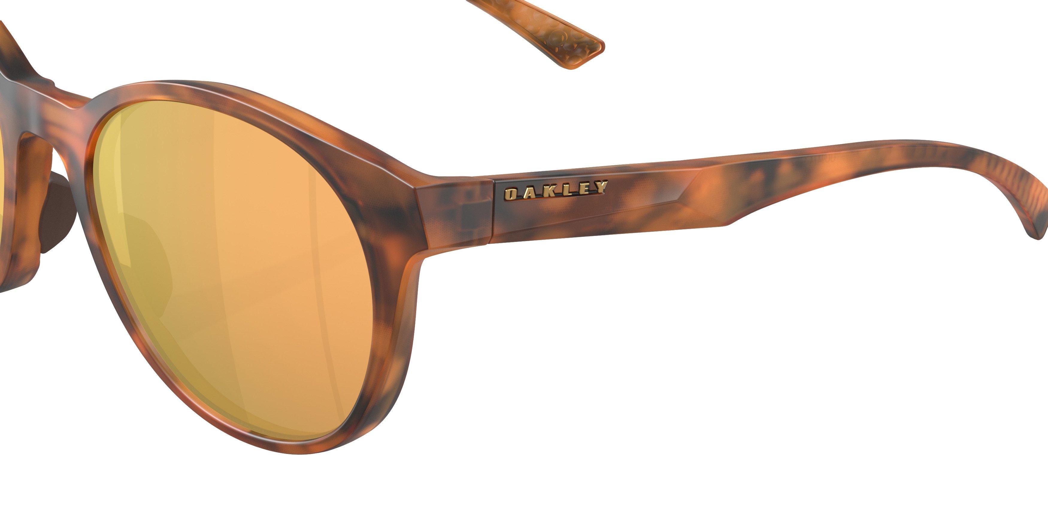 Oakley Spindrift Prizm Rose Gold Sunglasses - Matte Ginger Tortoise - ORANGE Thumbnail View 5