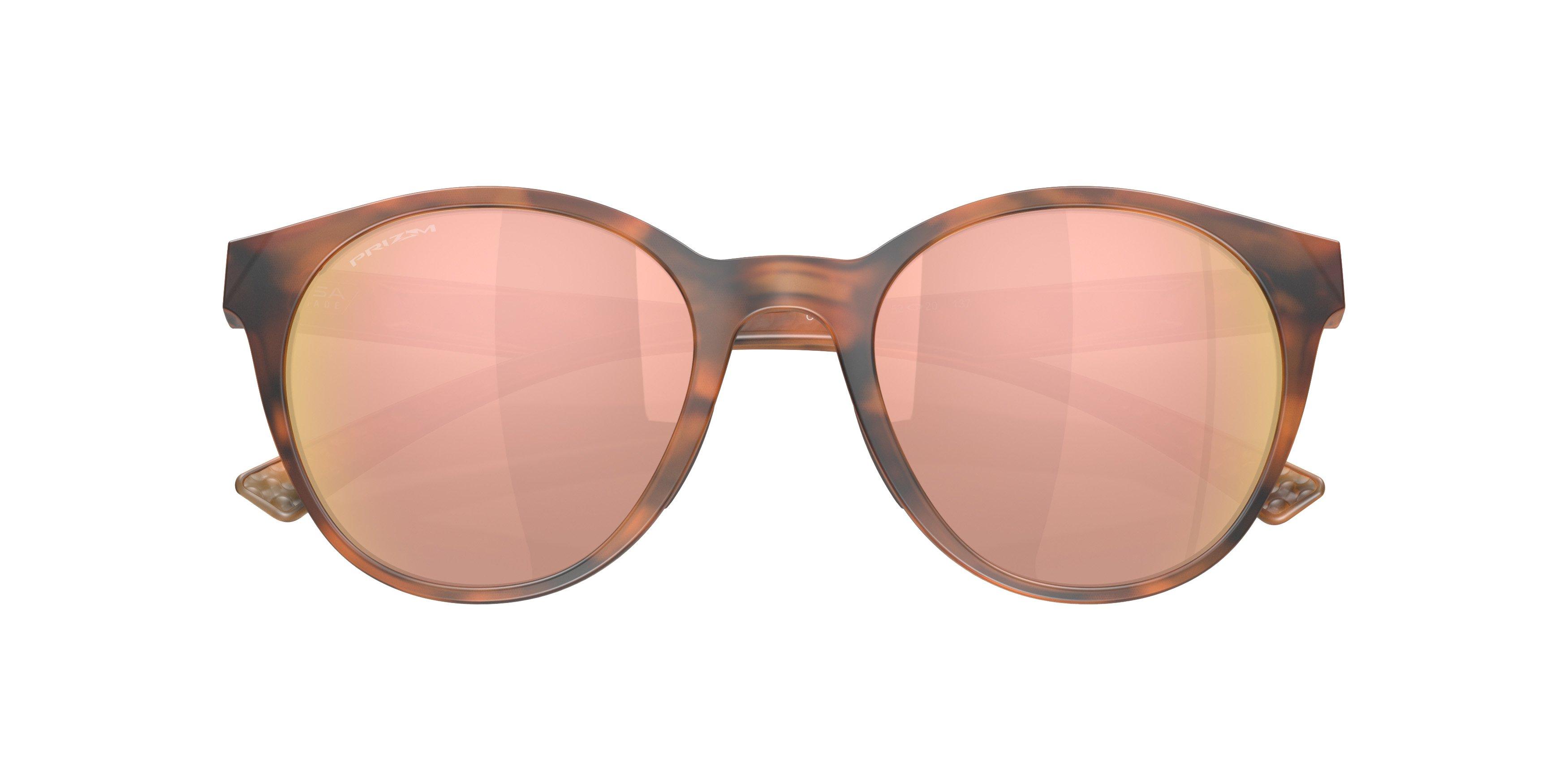 Oakley Spindrift Prizm Rose Gold Sunglasses - Matte Ginger Tortoise - ORANGE Thumbnail View 8
