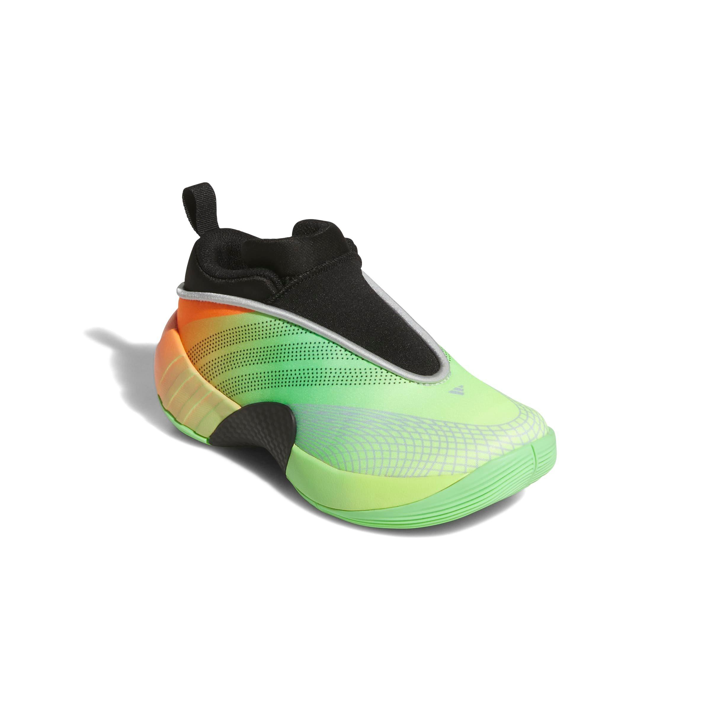 adidas D.O.N. Issue 7 C Preschool Boys' "Lime Burst/Core Black/Screaming Orange" Basketball Shoe