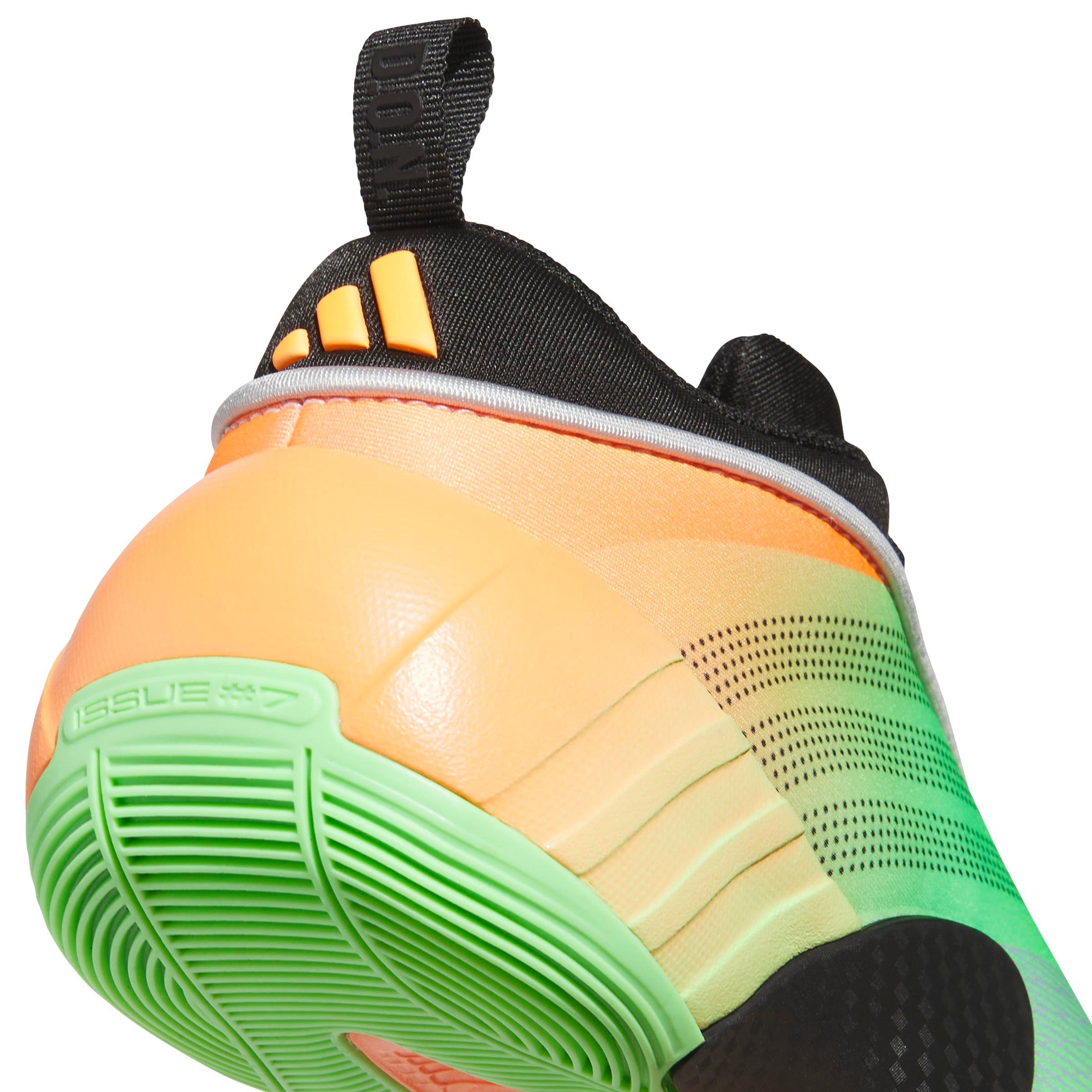 adidas D.O.N. Issue 7 C Preschool Boys' "Lime Burst/Core Black/Screaming Orange" Basketball Shoe