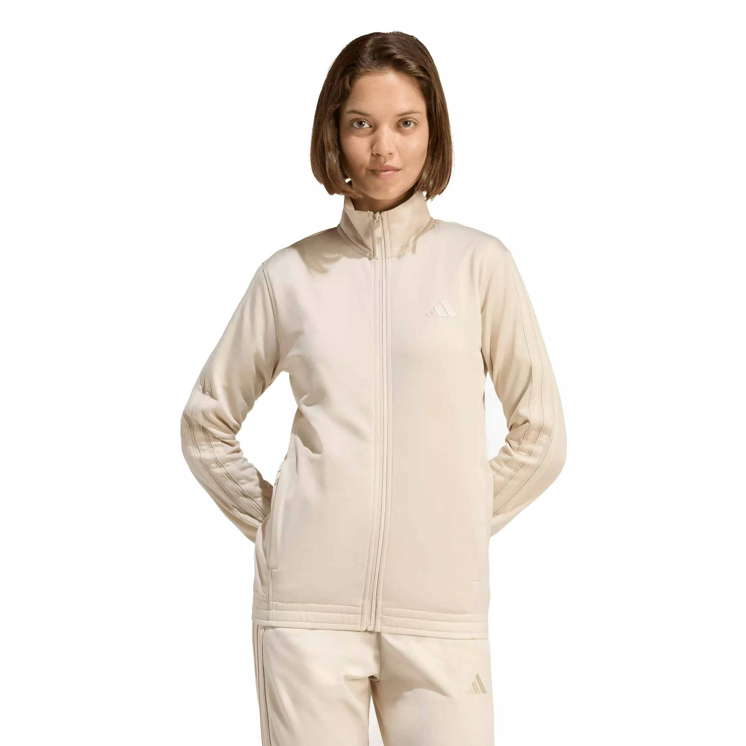adidas Women's Dayready Track Jacket - Beige - BEIGE