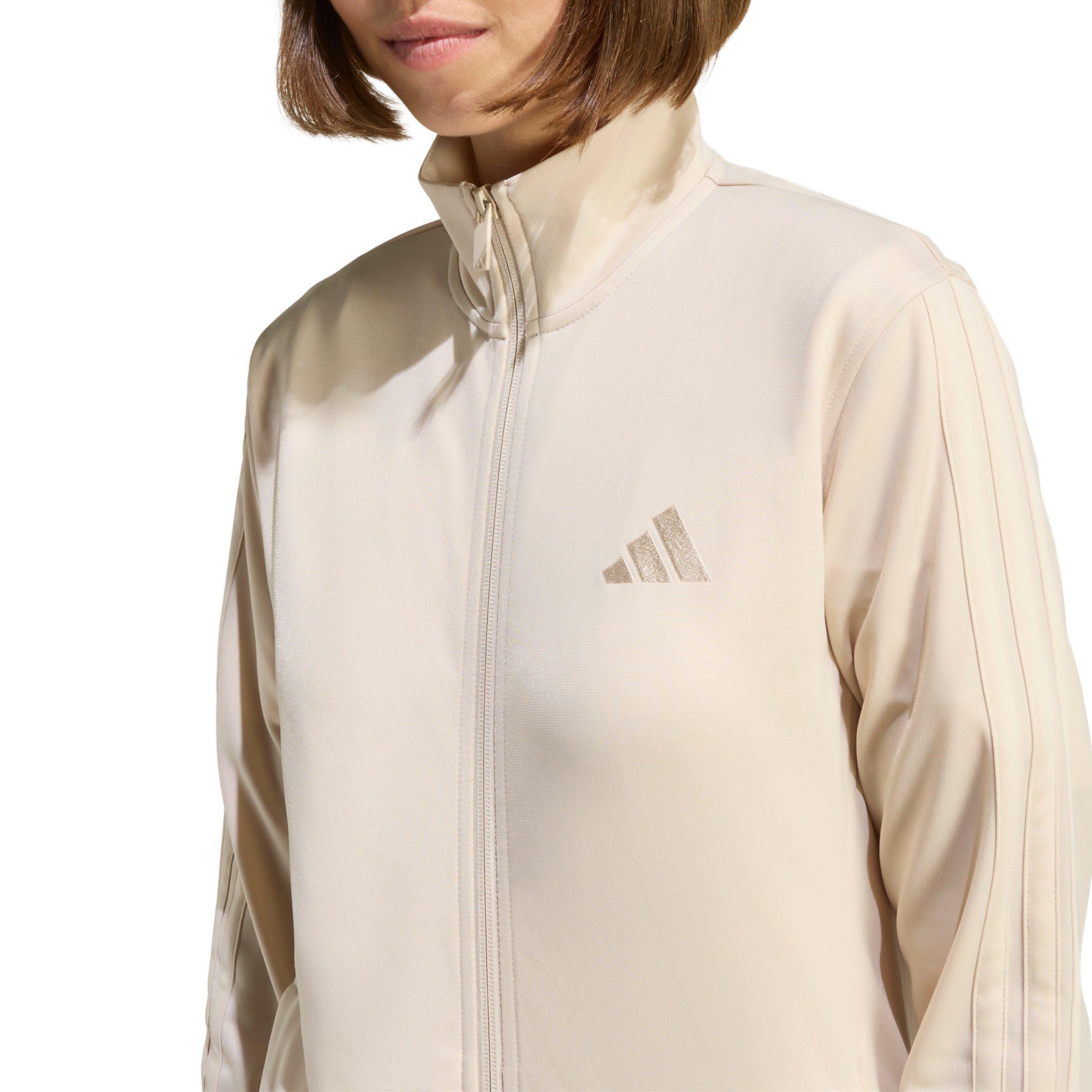 adidas Women's Dayready Track Jacket - Beige - BEIGE Thumbnail View 3