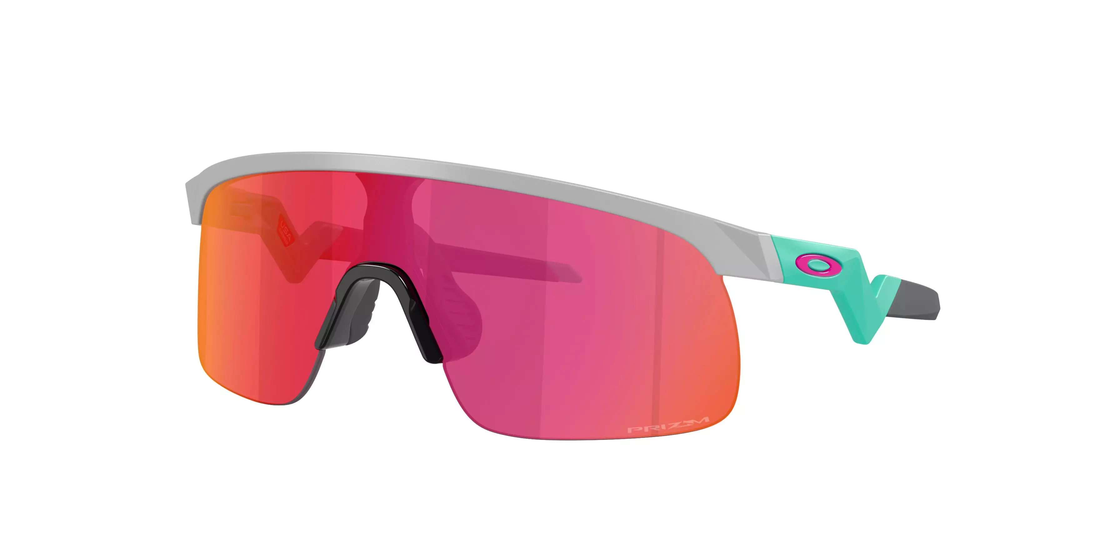 Oakley Resistor Prizm Field Sunglasses - Matte Fog - GREY/RED