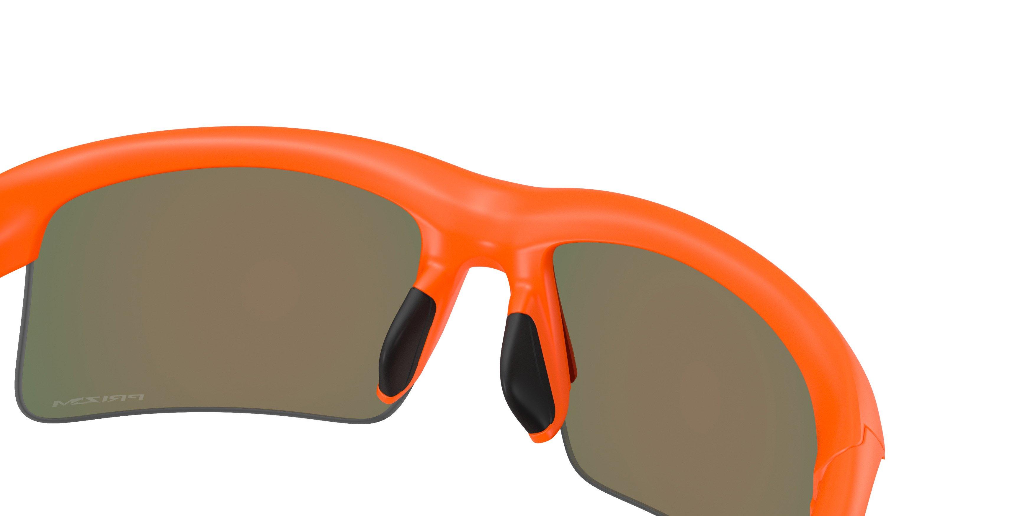 Oakley Capacitor Sunglasses (Youth Fit) - Prizm Ruby Lenses and Matte Neon Orange Frame