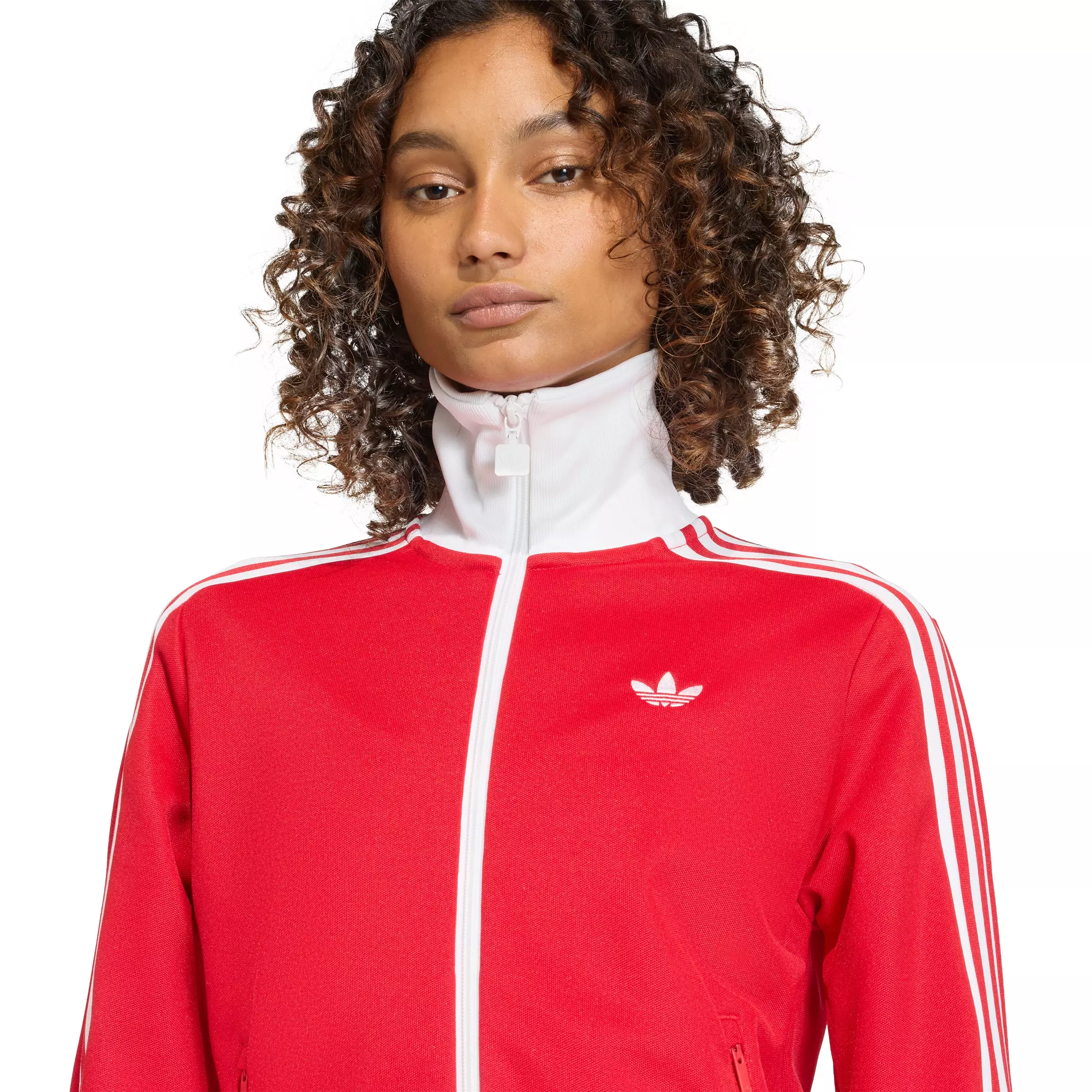 adidas Originals Women's Classic Track Jacket - Red/White - RED/WHITE
