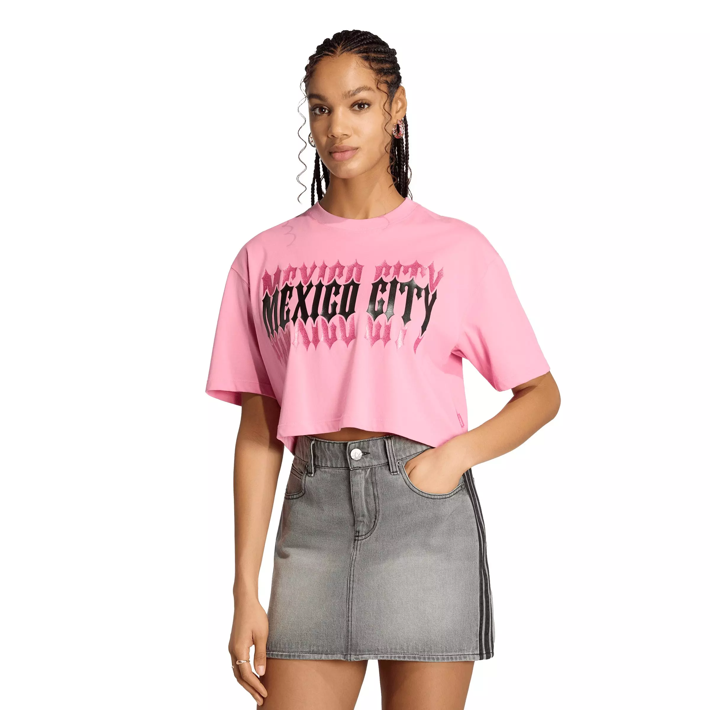 adidas Originals Women's FIFA World Cup 26&trade; Host City Mexico City T-Shirt - Pink - PINK