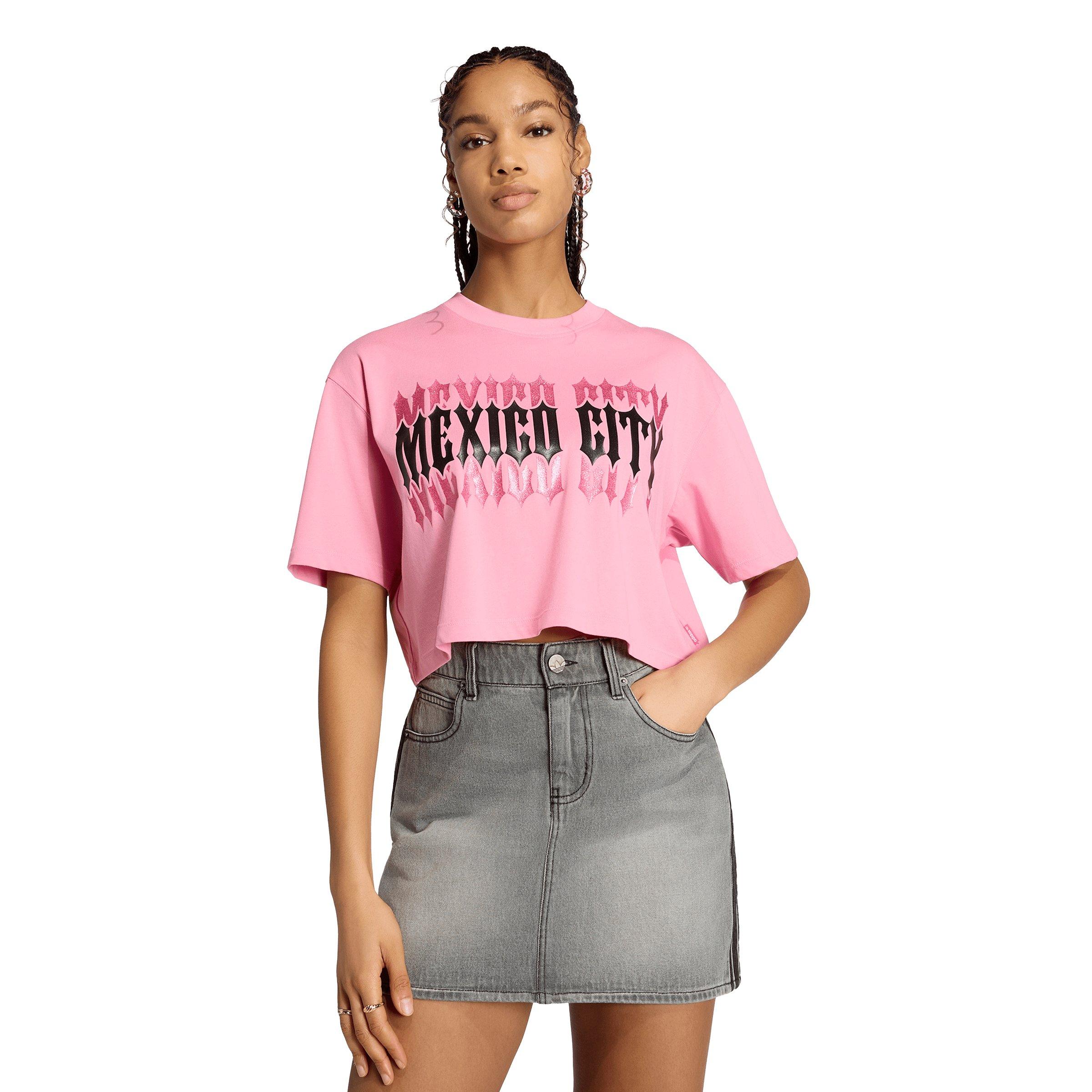 adidas Originals Women's FIFA World Cup 26&trade; Host City Mexico City T-Shirt - Pink - PINK Thumbnail View 3
