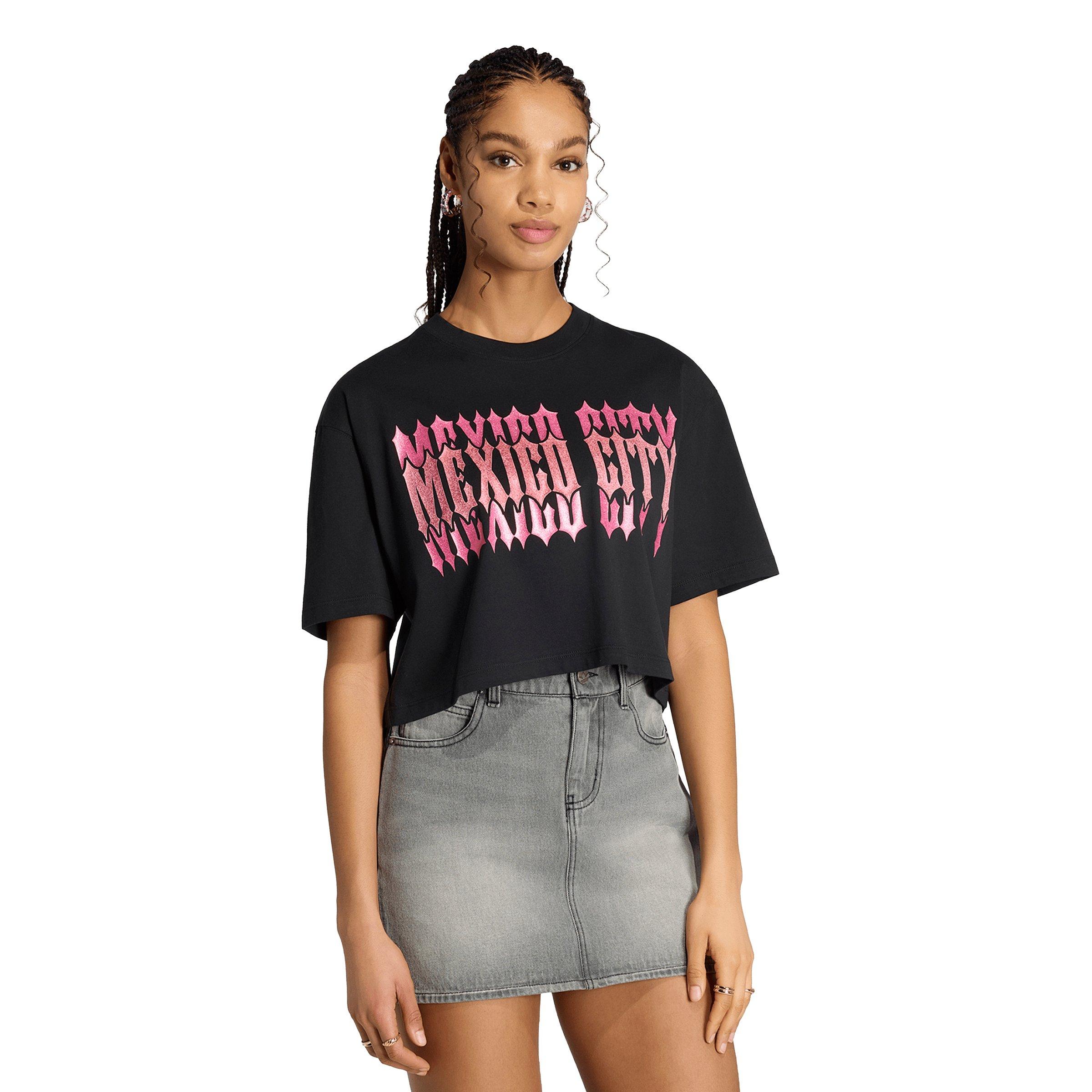 adidas Originals Women's FIFA World Cup 26&trade; Host City Mexico City T-Shirt - Black - BLACK Thumbnail View 1