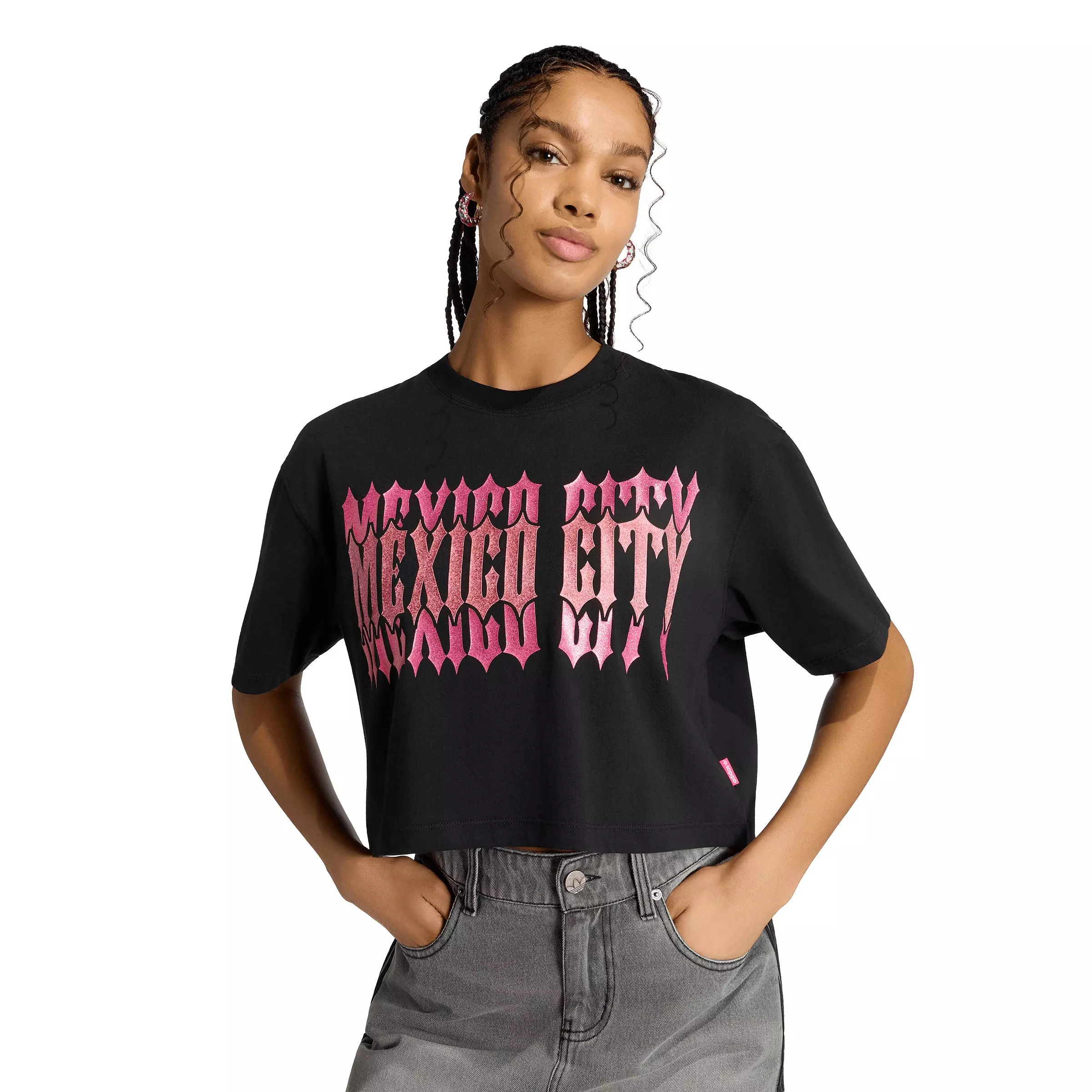 adidas Originals Women's FIFA World Cup 26&trade; Host City Mexico City T-Shirt - Black - BLACK