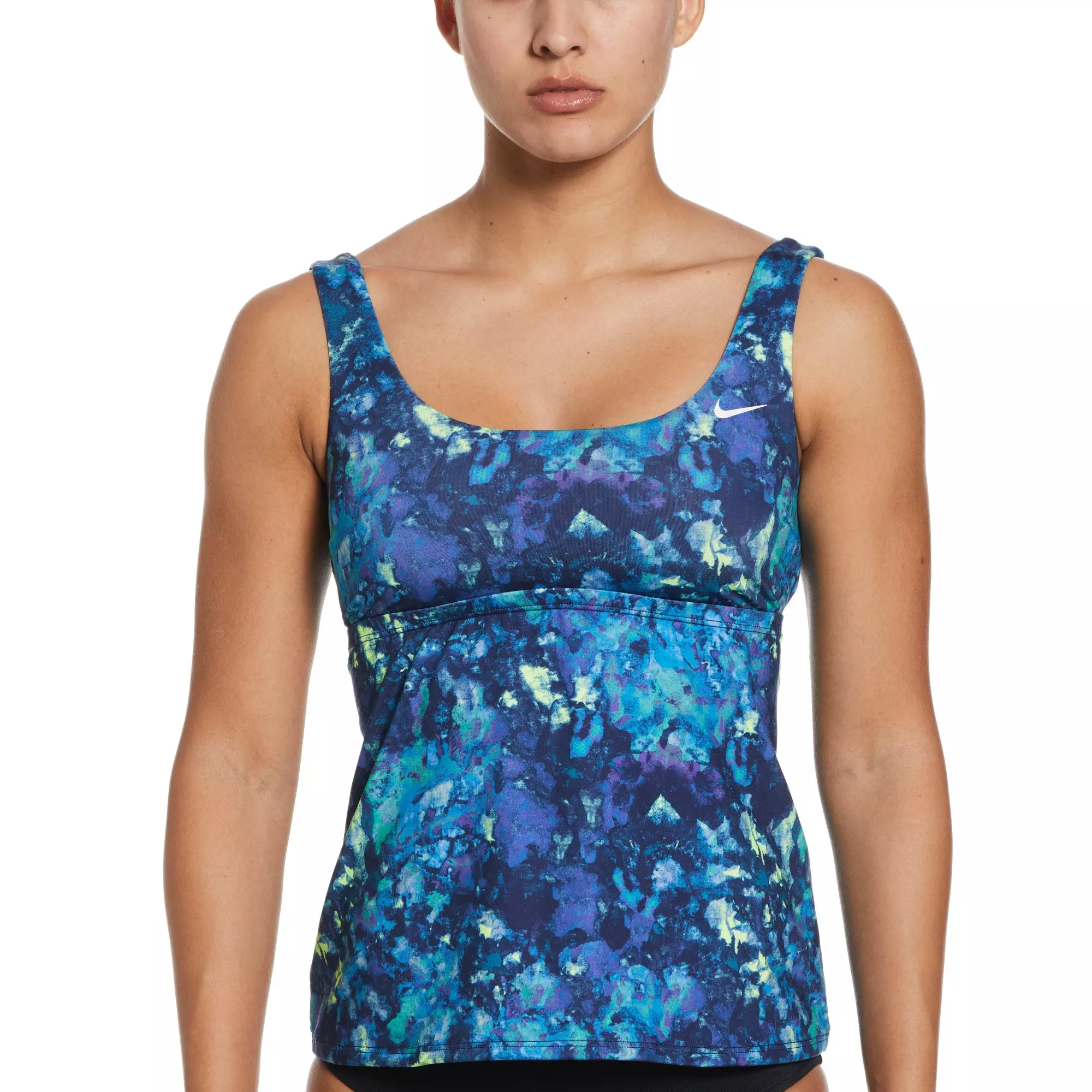 Nike Women's Tankini Swimsuit Top-Speckled Color - NAVY