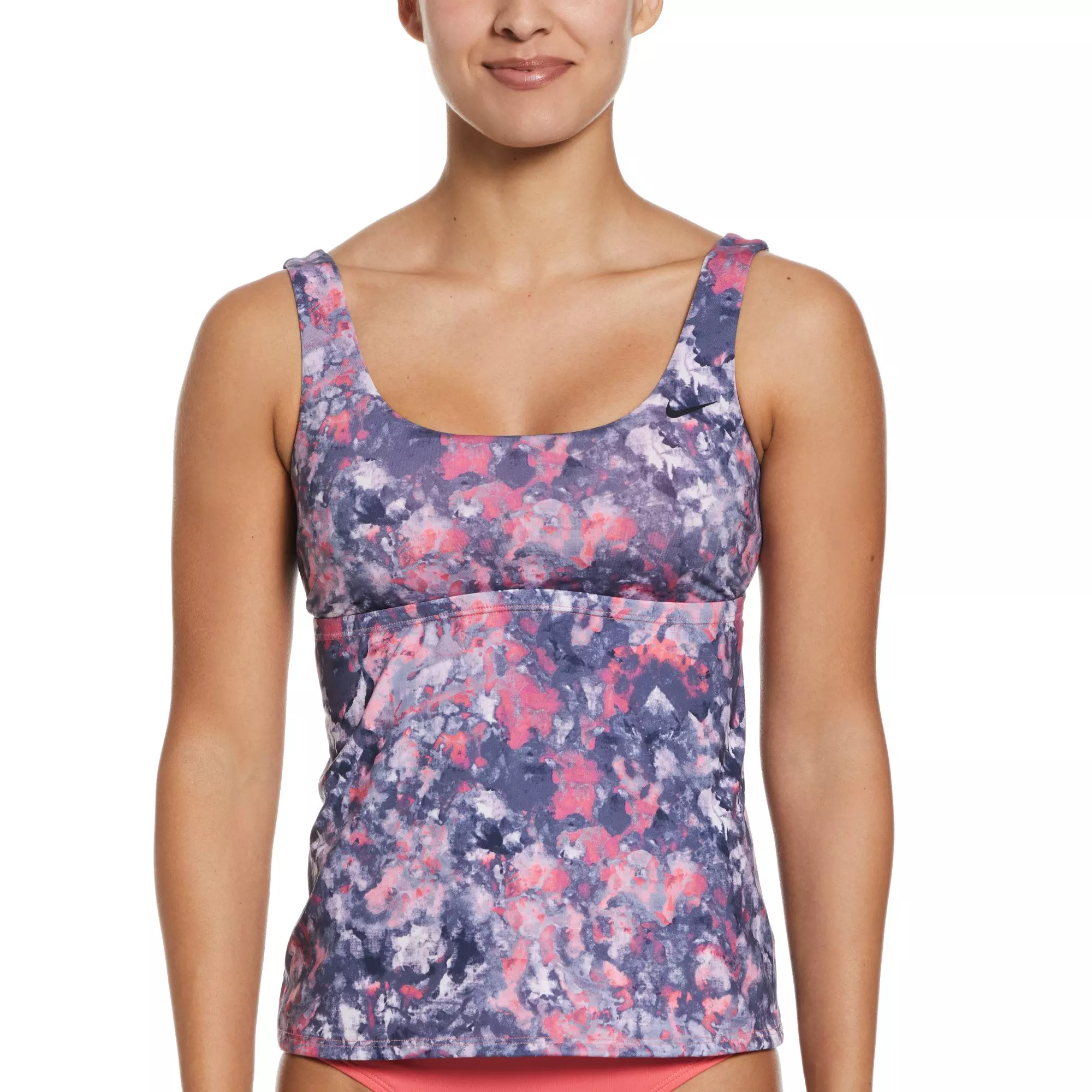 Nike Women's Tankini Swimsuit Top-Speckled Color - PINK