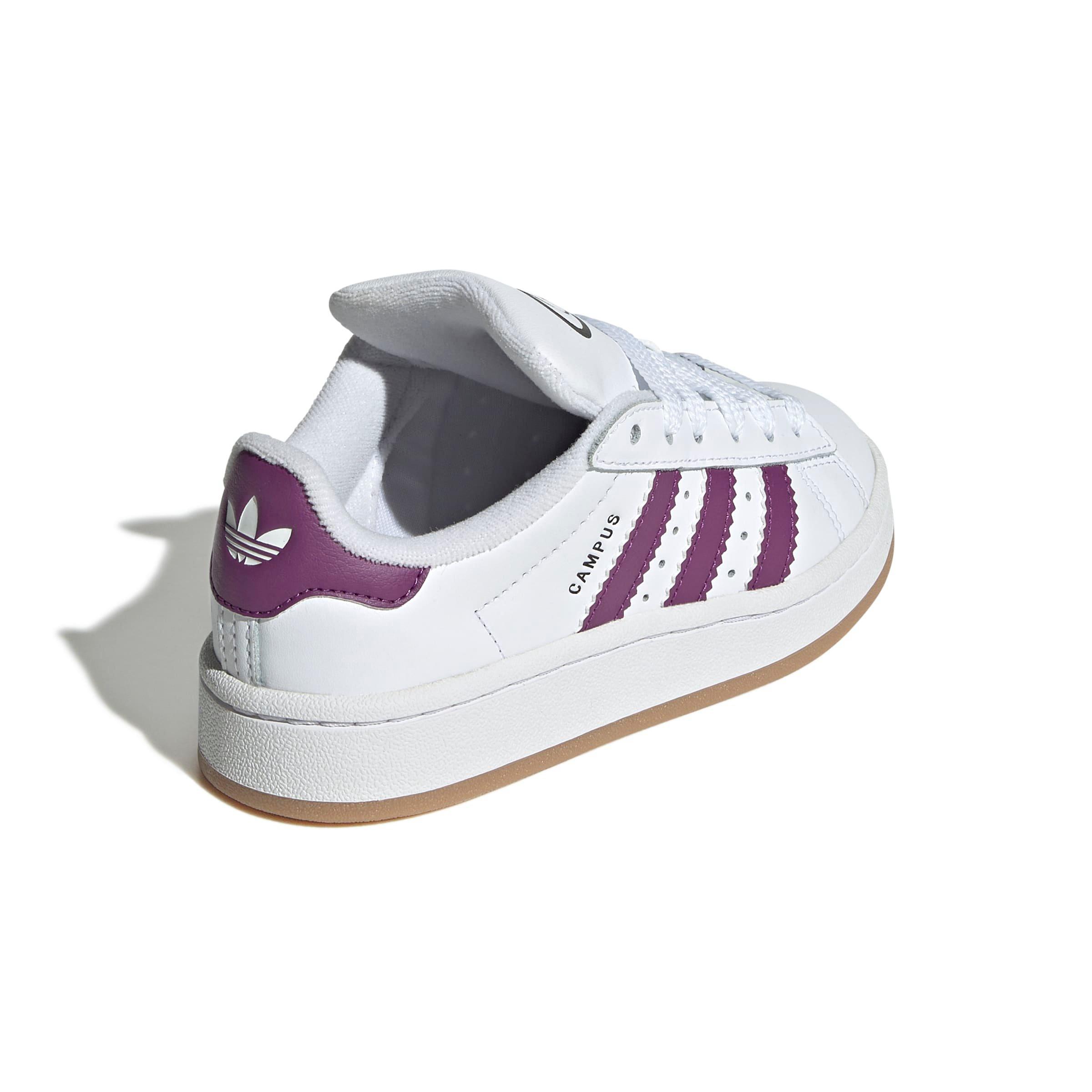 adidas Originals Campus 00s "Ftwr White/Rich Mauve/Core Black" Preschool Girls' Shoe - WHITE/MAUVE/BLACK Thumbnail View 4