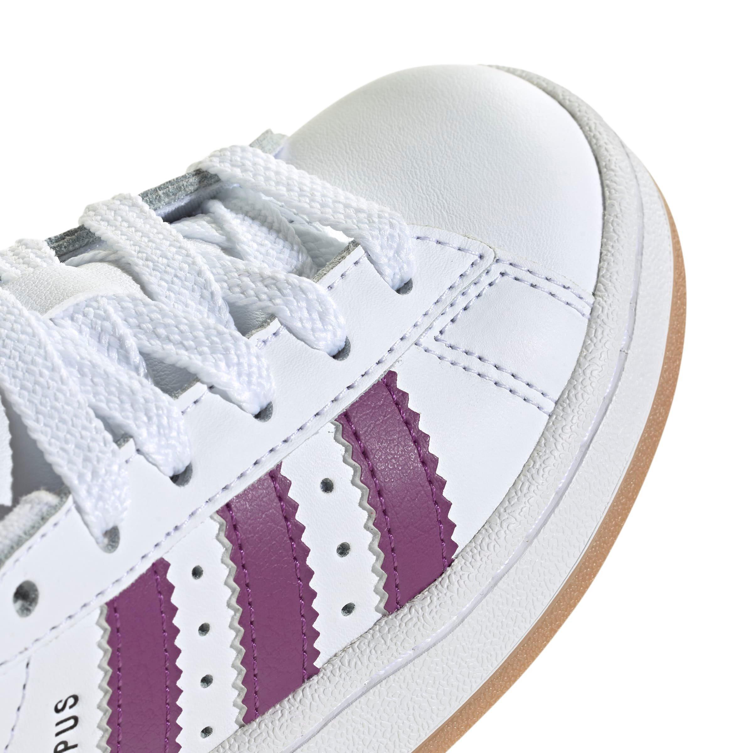 adidas Originals Campus 00s "Ftwr White/Rich Mauve/Core Black" Preschool Girls' Shoe - WHITE/MAUVE/BLACK Thumbnail View 5