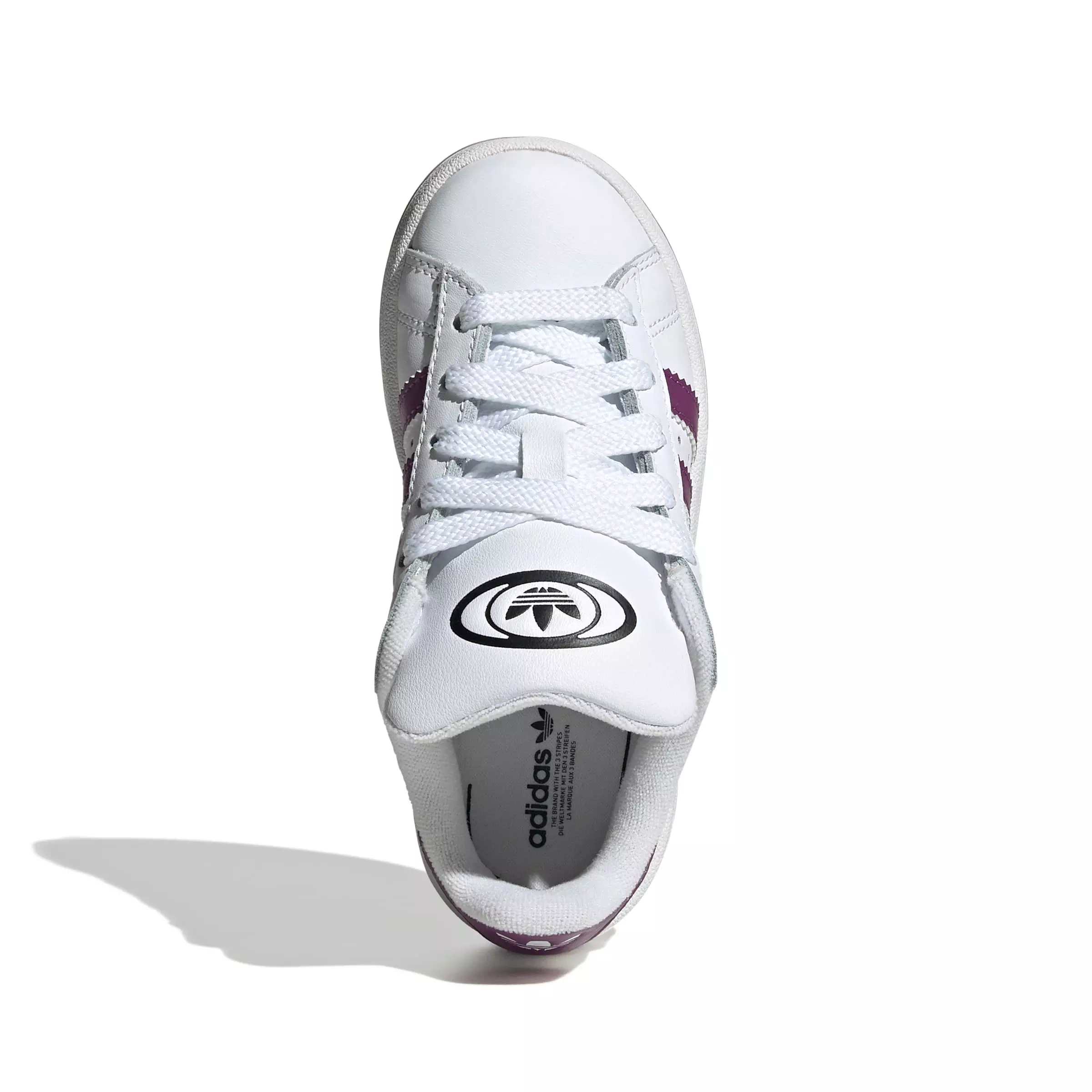 adidas Originals Campus 00s "Ftwr White/Rich Mauve/Core Black" Preschool Girls' Shoe - WHITE/MAUVE/BLACK