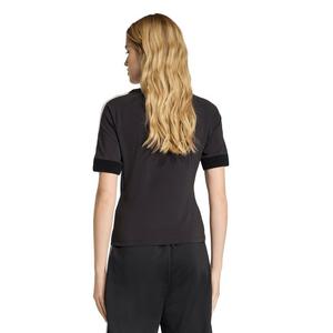 adidas Originals Women's Cali Knitted Crochet Details T-Shirt - Black