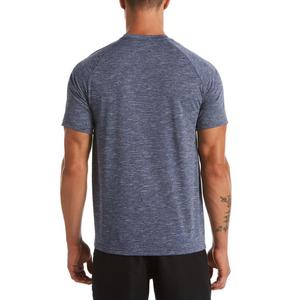 Nike Men's Heather Short Sleeve Hydroguard Swim Shirt -Blue