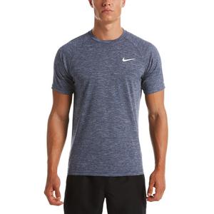 Nike Men's Heather Short Sleeve Hydroguard Swim Shirt -Blue