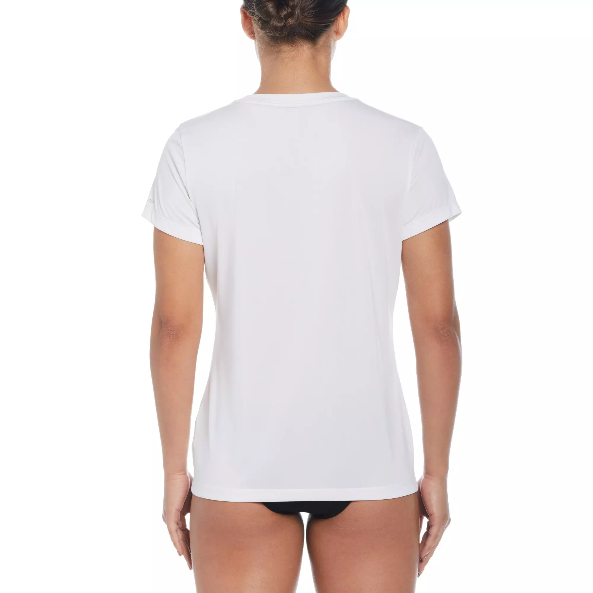 Nike Women's Essential Short Sleeve Hydroguard Top-White - WHITE