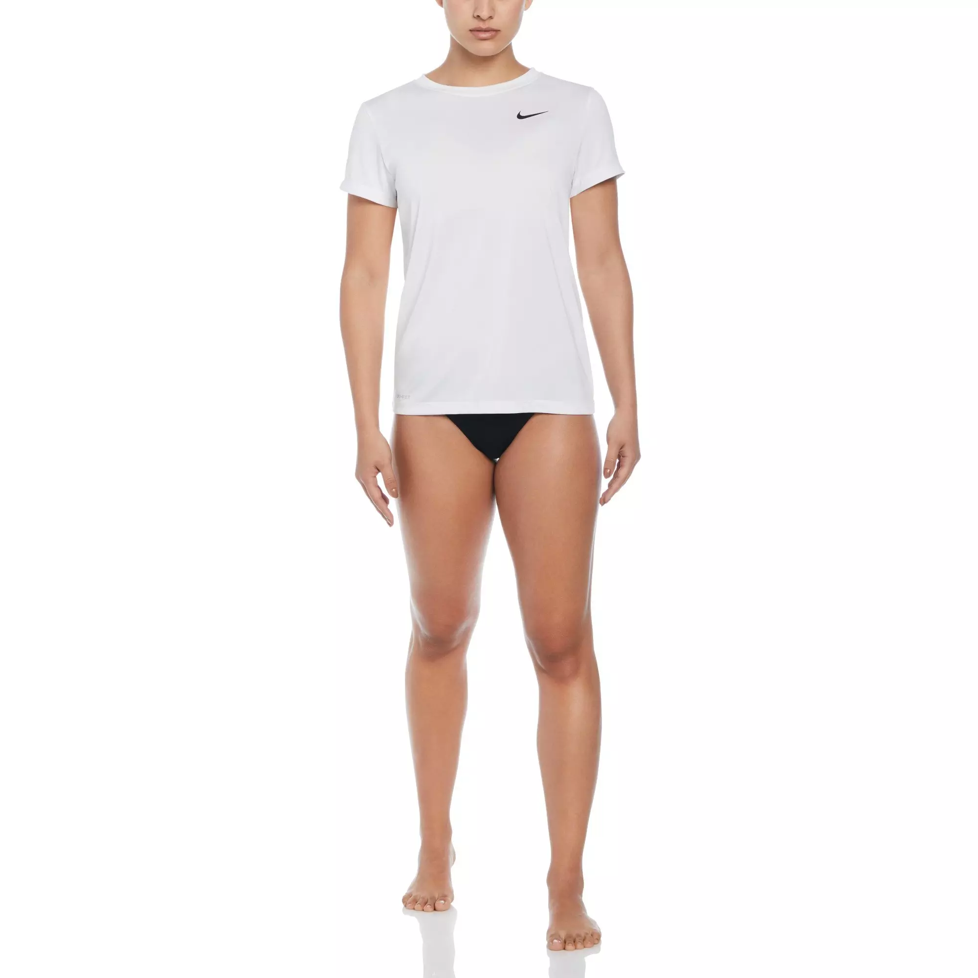 Nike Women's Essential Short Sleeve Hydroguard Top-White - WHITE