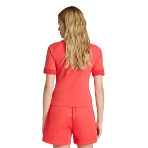 adidas Originals Women's Knitted Crochet Detailed Cali T-Shirt - Red