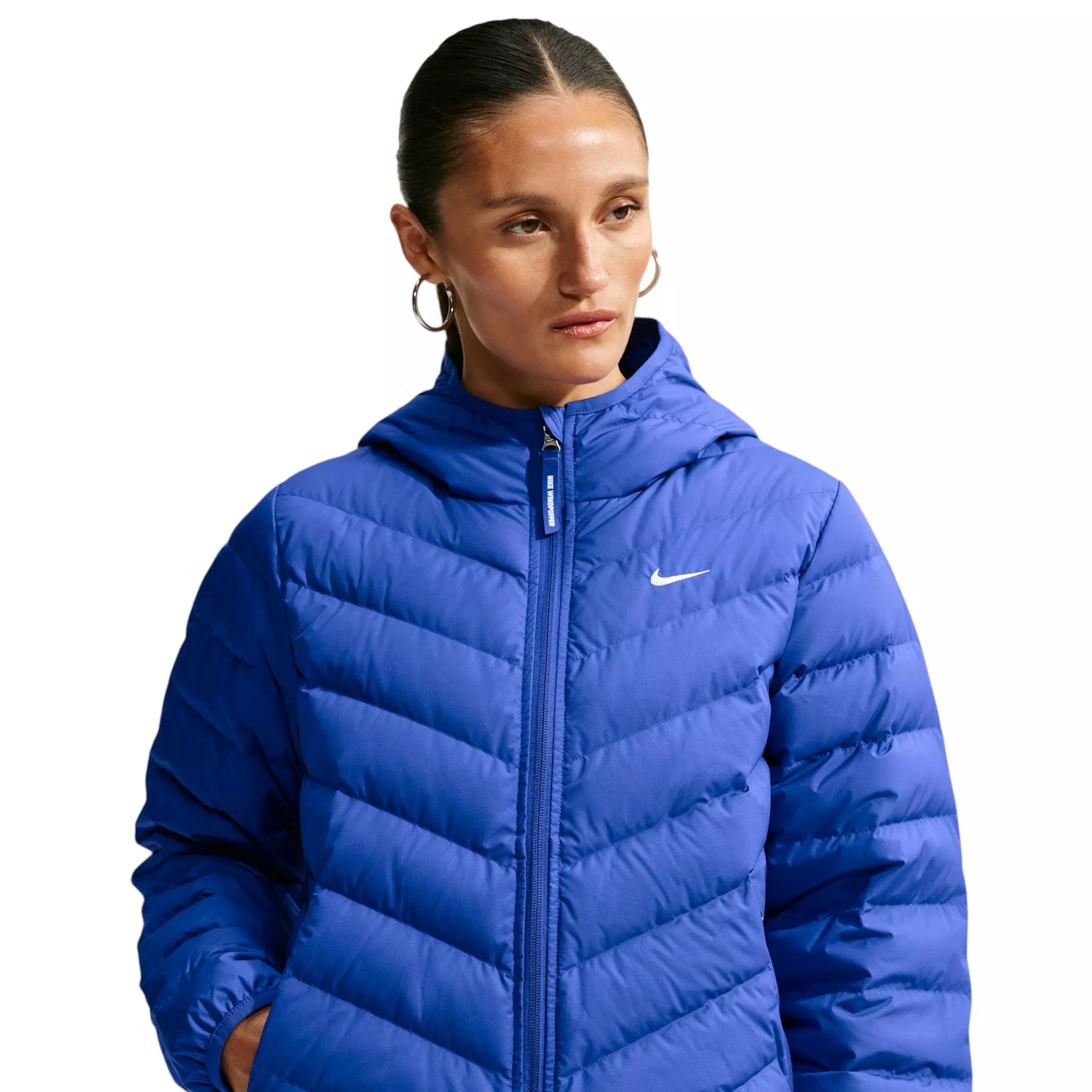 Nike Women's Sportswear Windpuffer Therma-FIT Hooded Down Jacket - Royal - ROYAL